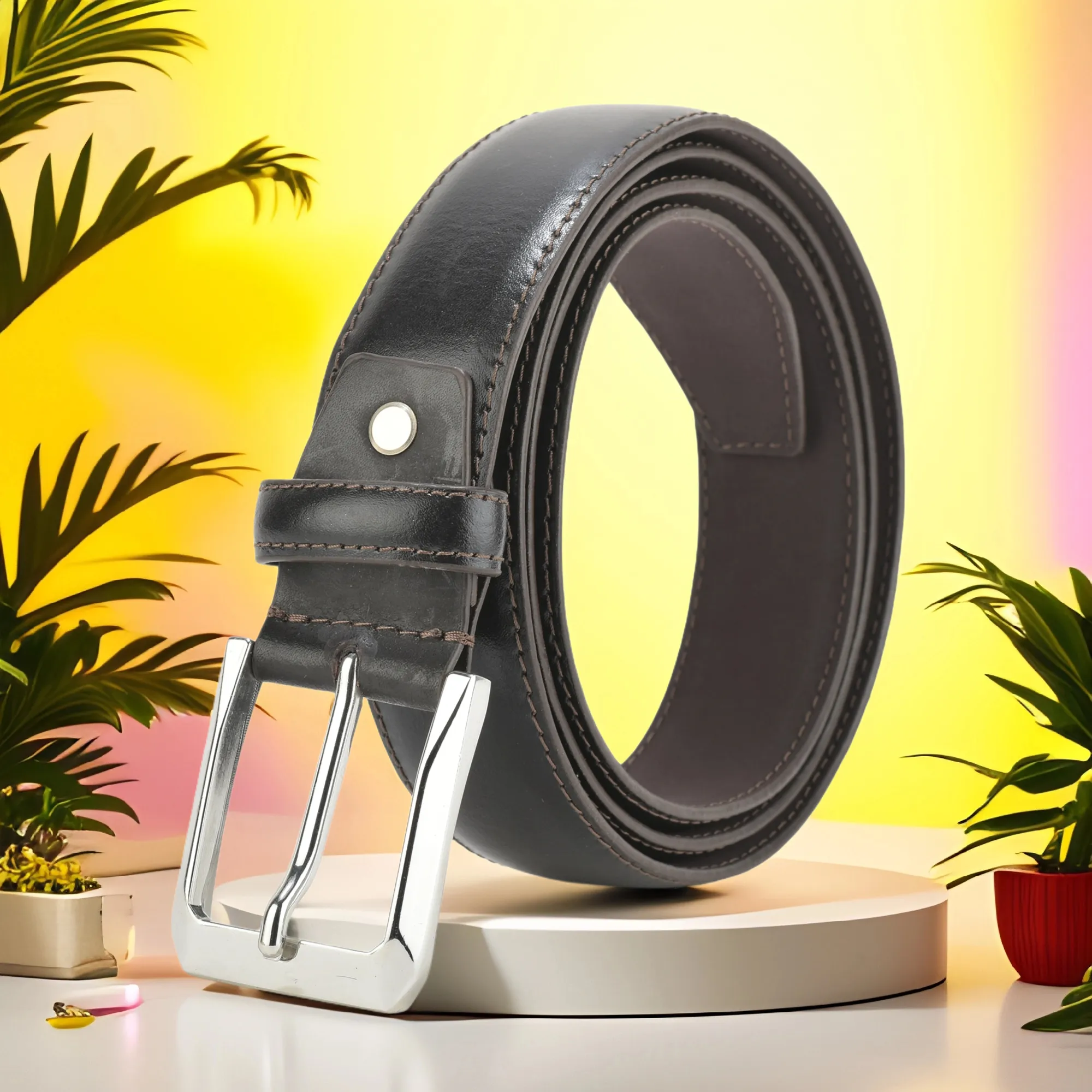 Woodland Men’s Brown Heritage Leather Belt

 - Thumbnail 2