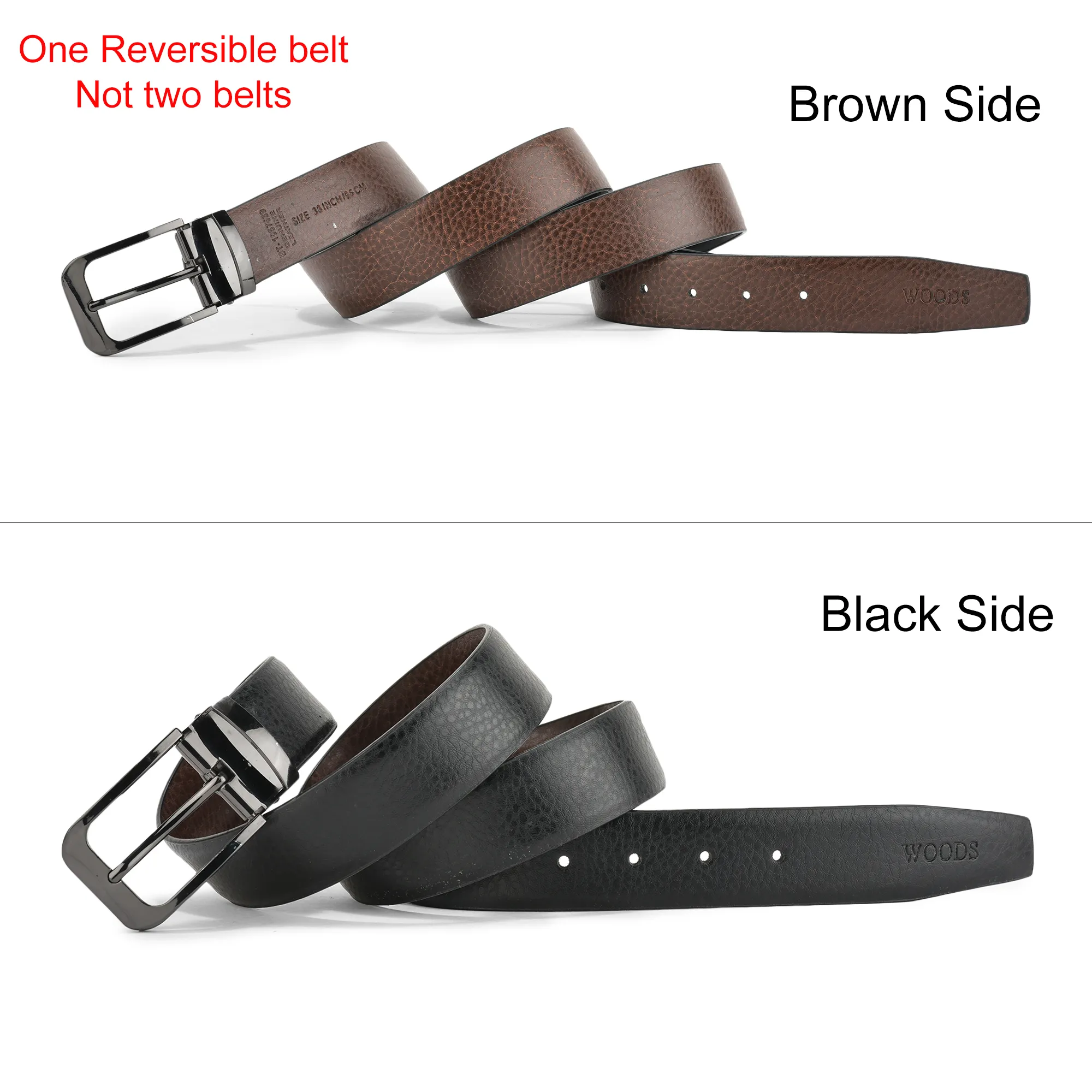 Woodland Men’s Signature Reversible Leather Belt

 - Thumbnail 8
