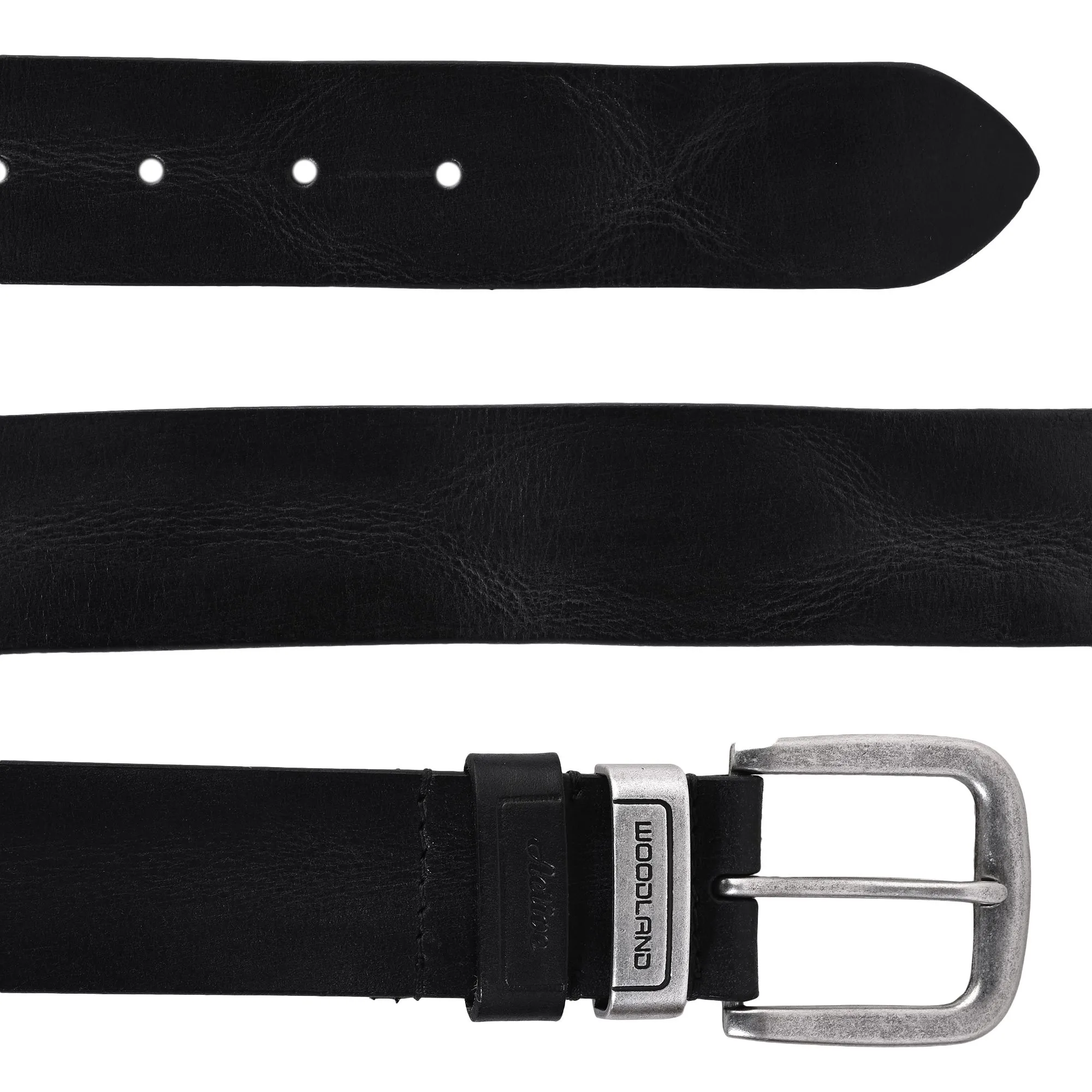Black leather belt - Thumbnail 2