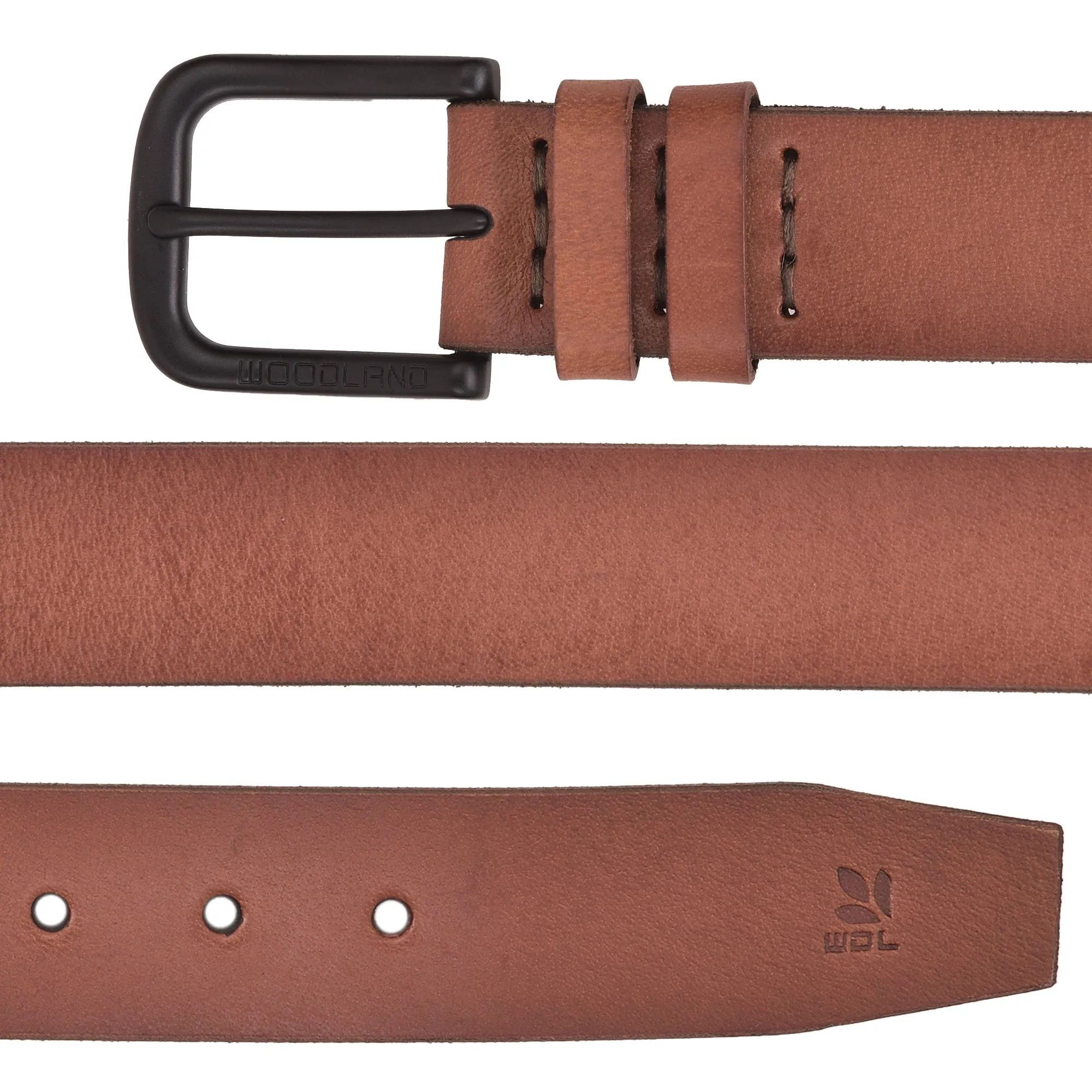 Tan Men's leather belt - Thumbnail 2