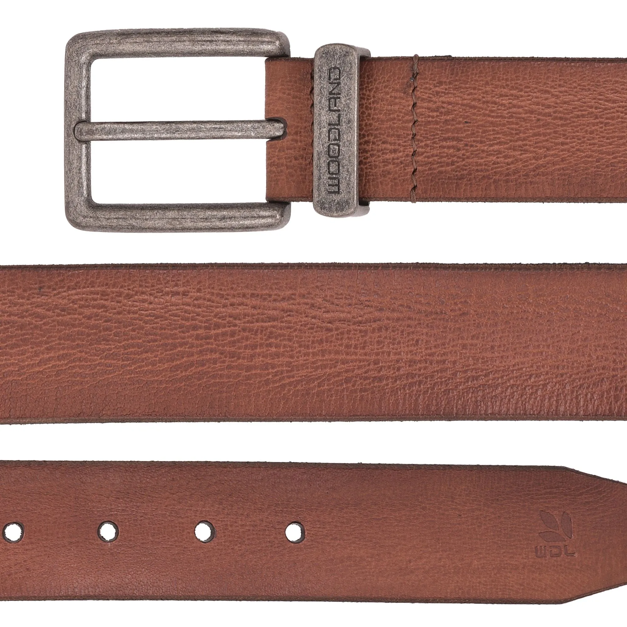 Tan Men's leather belt - Thumbnail 2