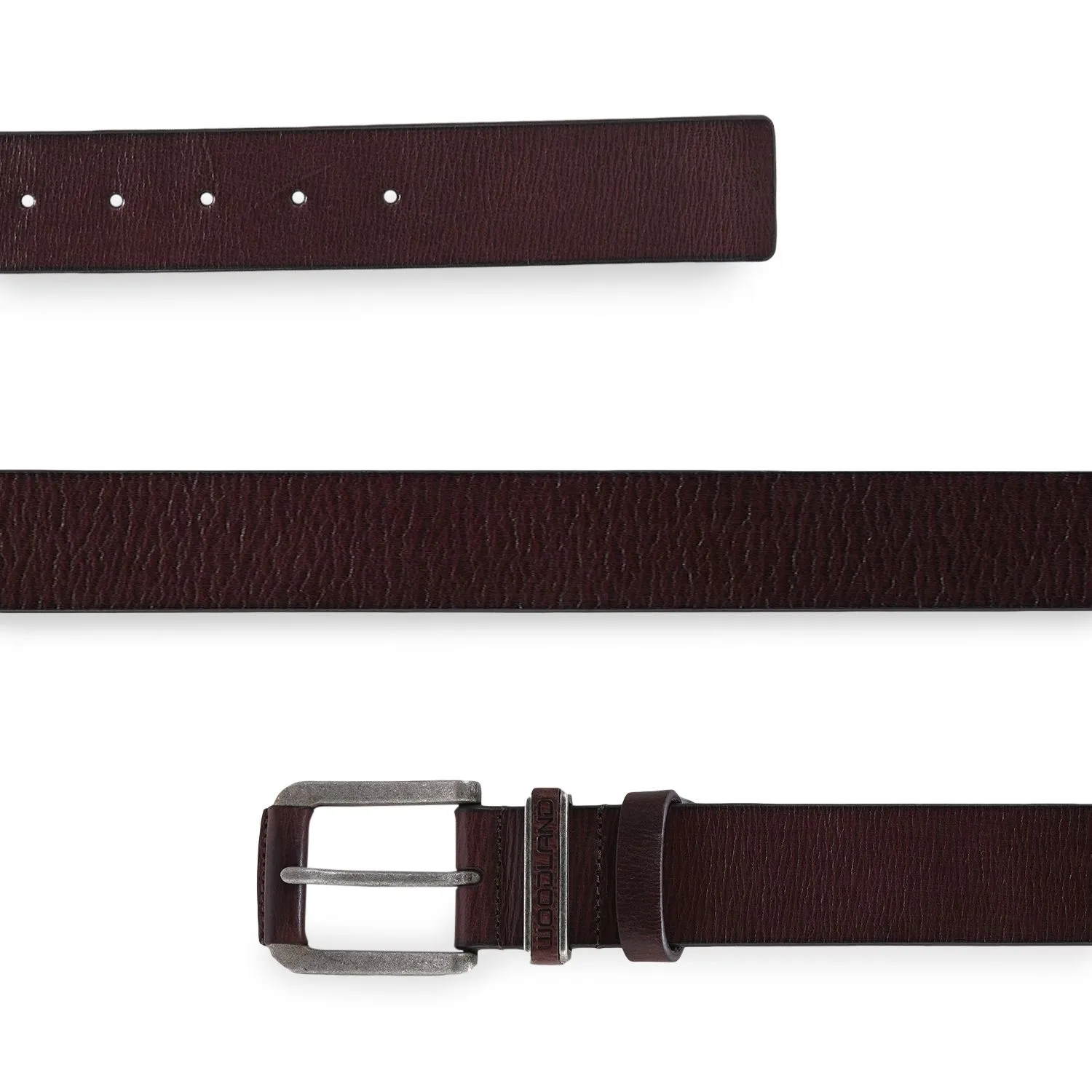 Brown Leather Belt for Men - Thumbnail 2