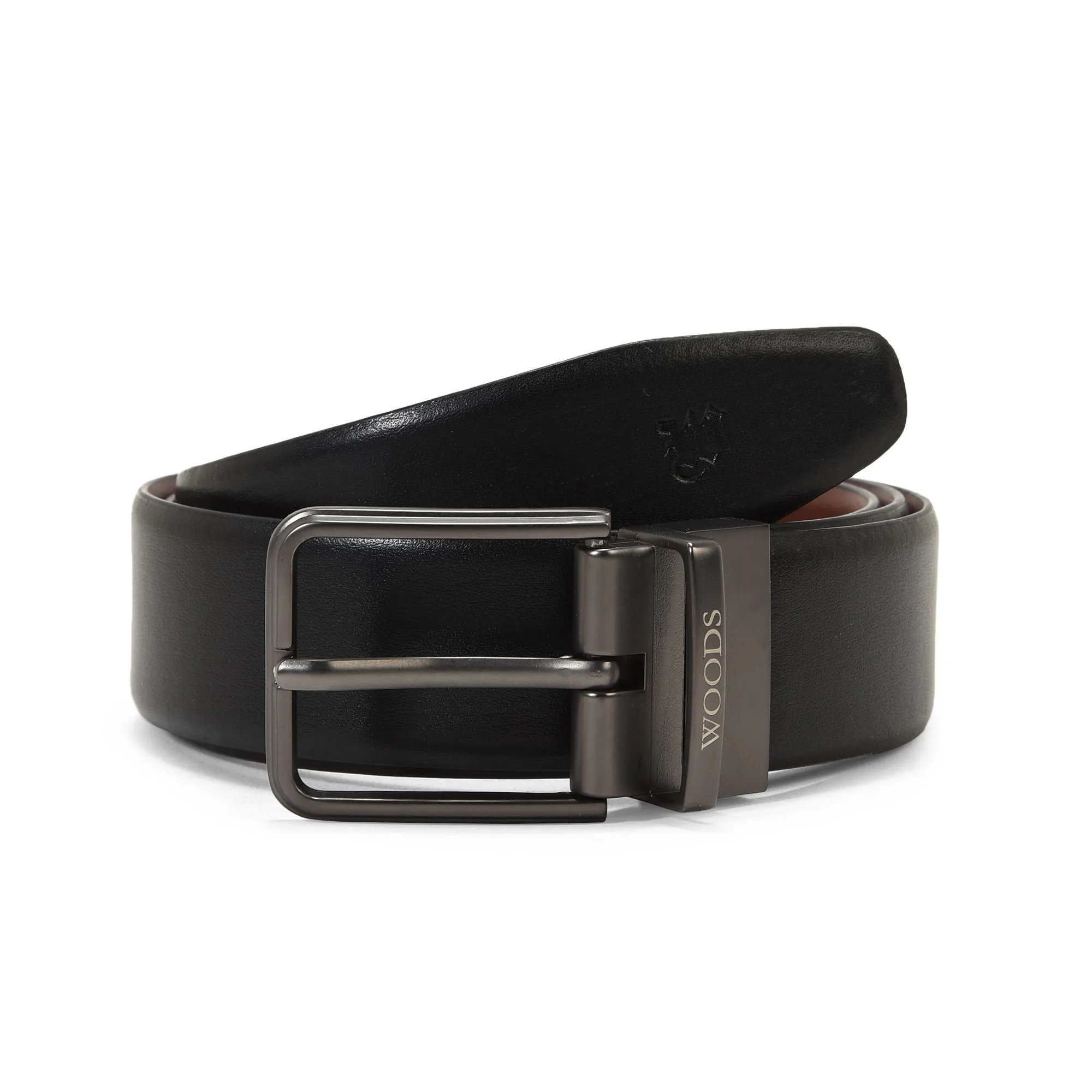 Black/Tan Leather Belt - Image 1