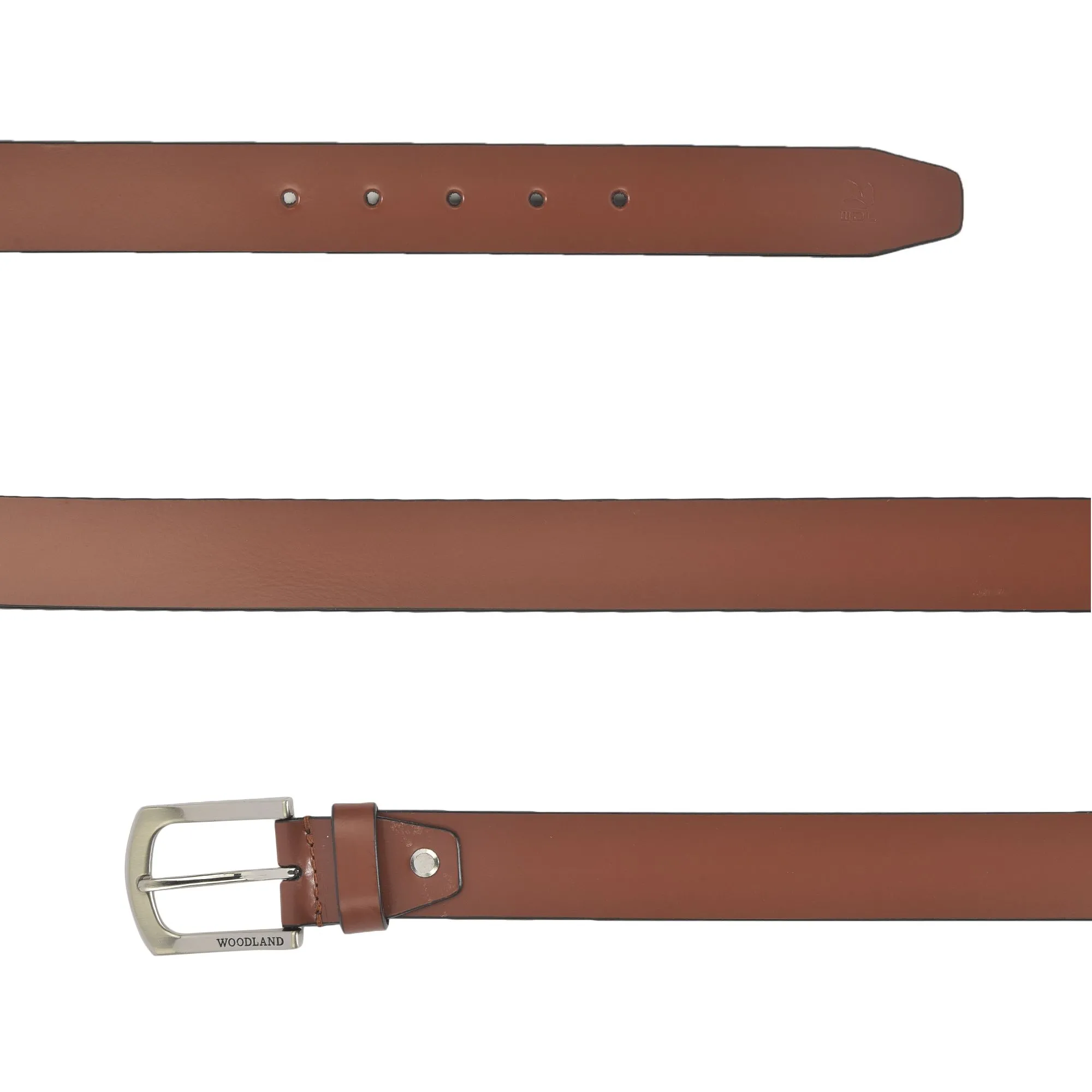 Brown Leather belt for men - Thumbnail 2