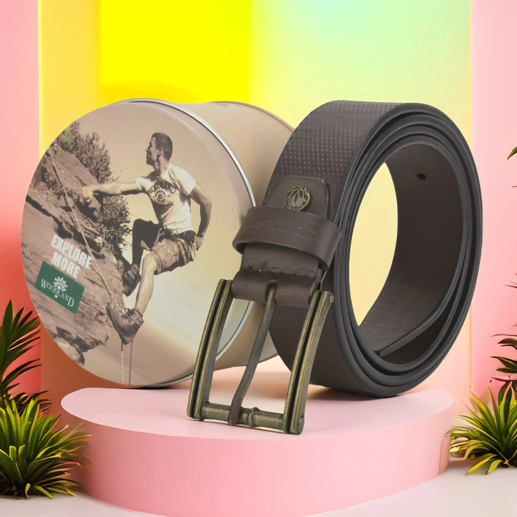 Woodland Men’s Brown Robust Leather Belt

 - Thumbnail 2