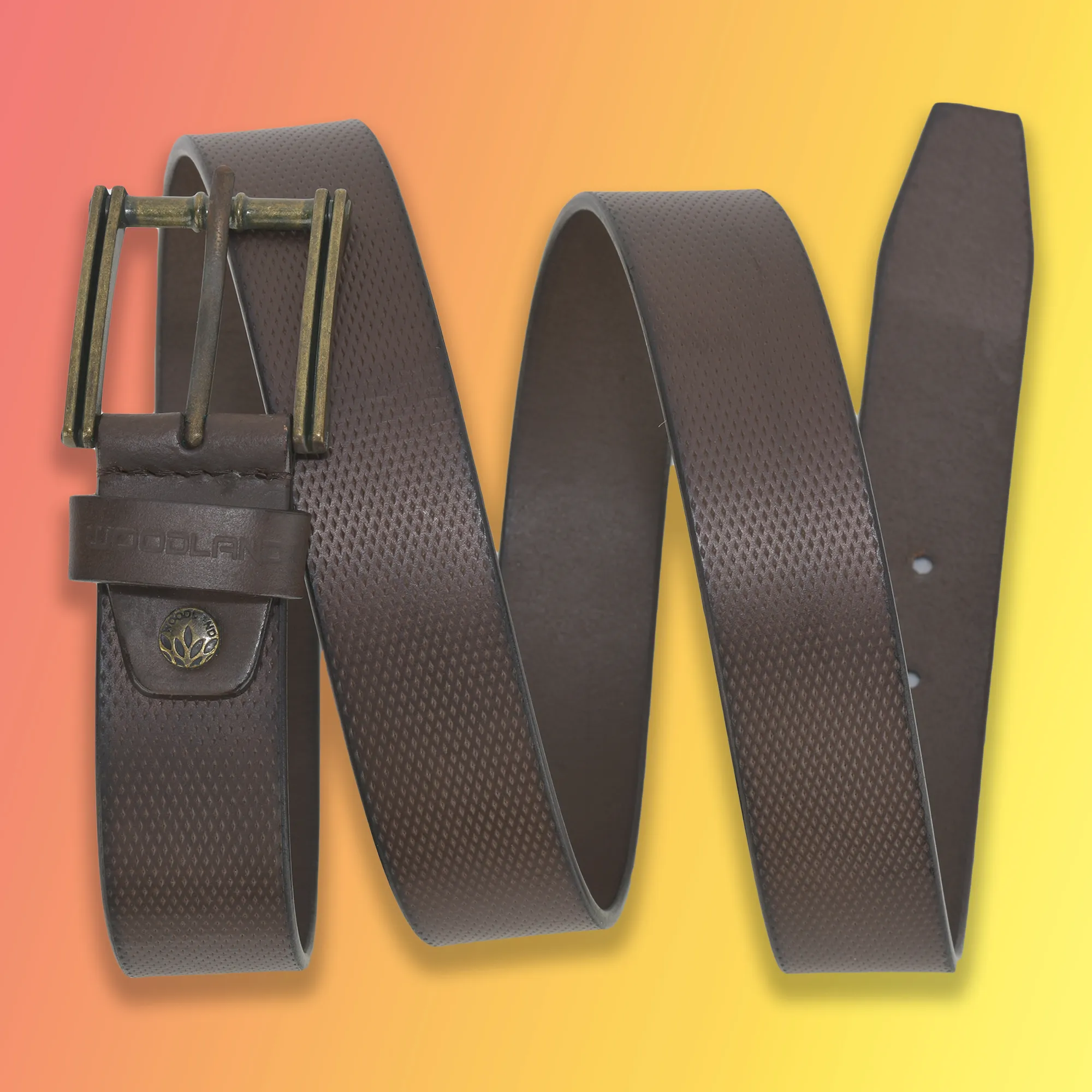 Woodland Men’s Brown Robust Leather Belt

 - Thumbnail 3