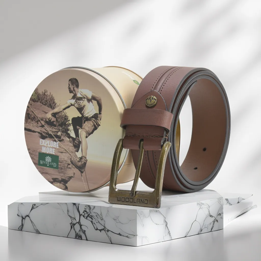 Woodland Men’s Brown Steadfast Leather Belt

 - Thumbnail 2