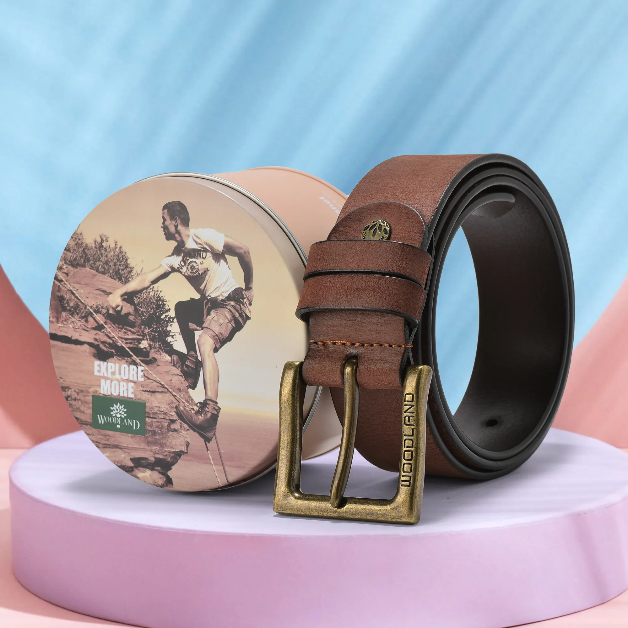 Tan leather belt - Thumbnail 5