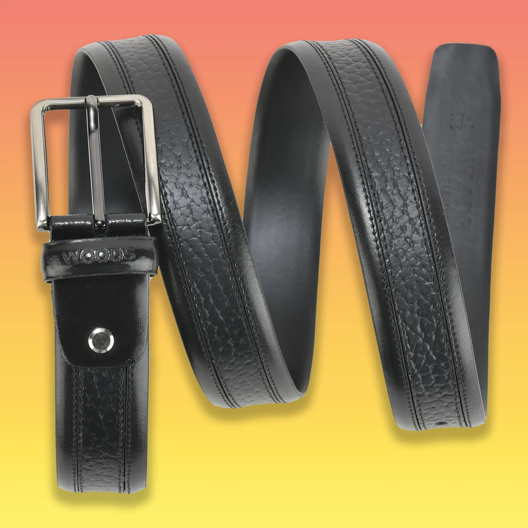 Woodland Men’s Black Artisan Leather Belt

 - Thumbnail 3
