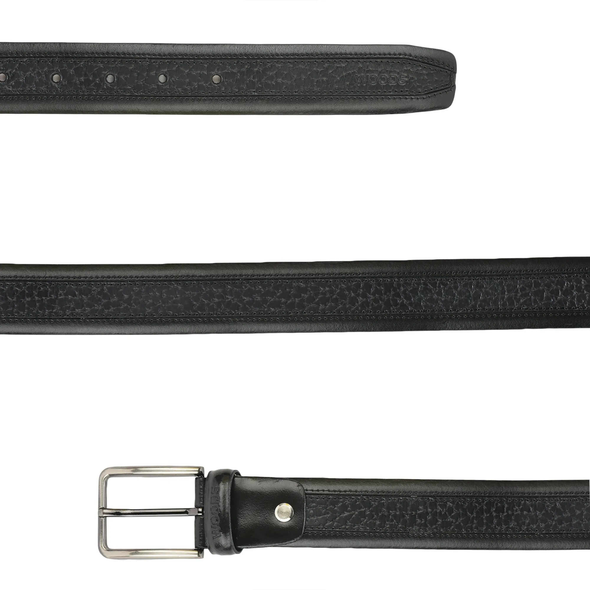 Woodland Men’s Black Artisan Leather Belt

 - Thumbnail 5