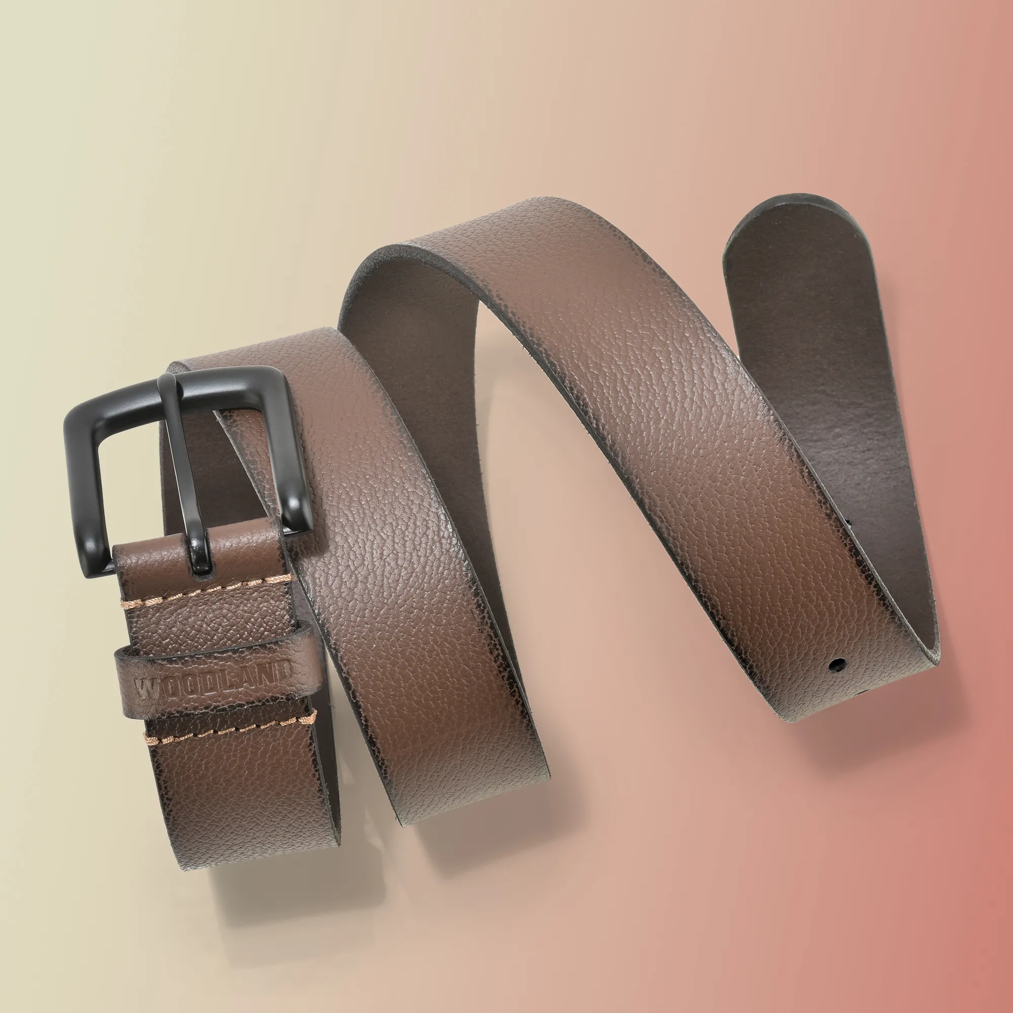 Woodland Tan Men Leather Belt  - Thumbnail 4