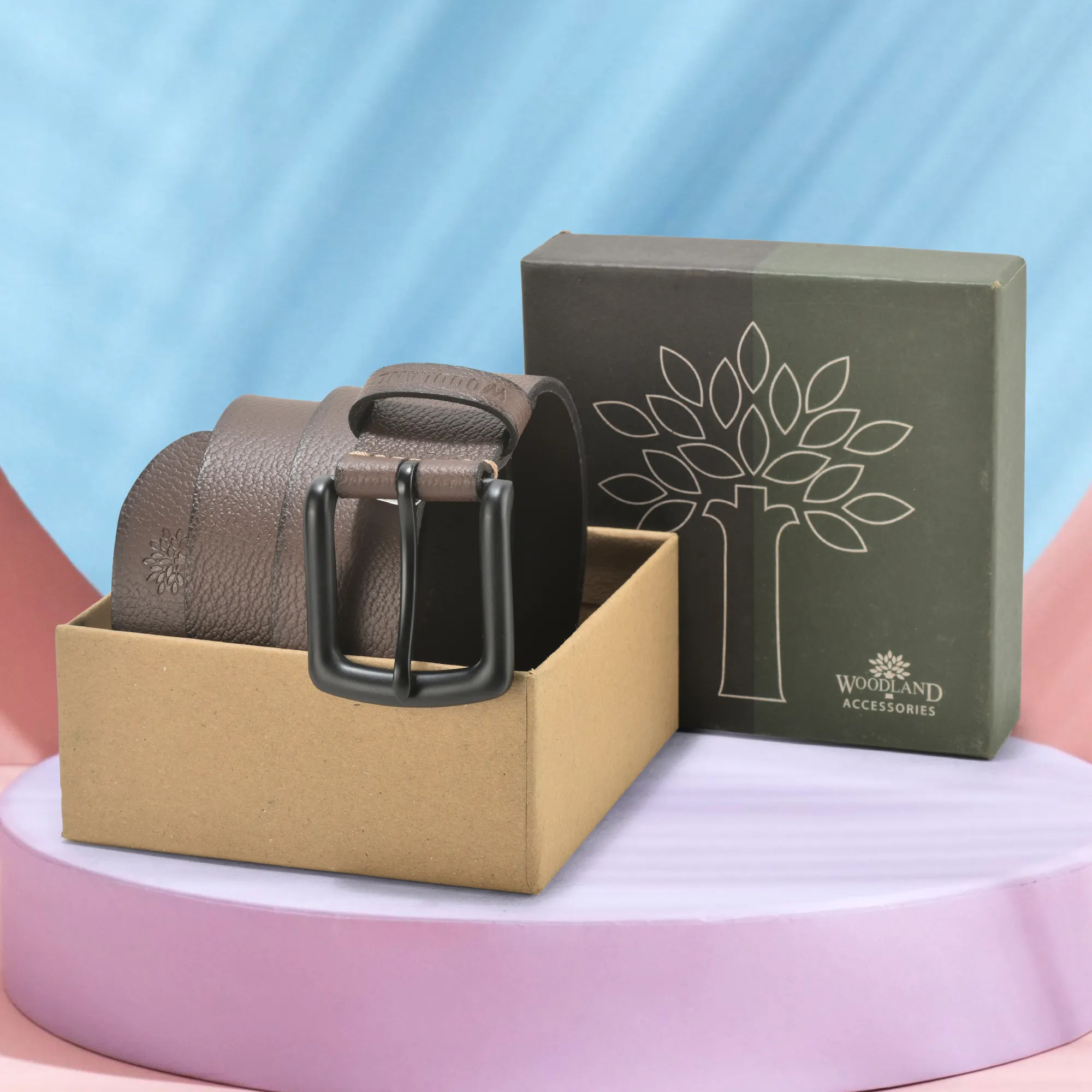 Woodland Tan Men Leather Belt  - Thumbnail 5