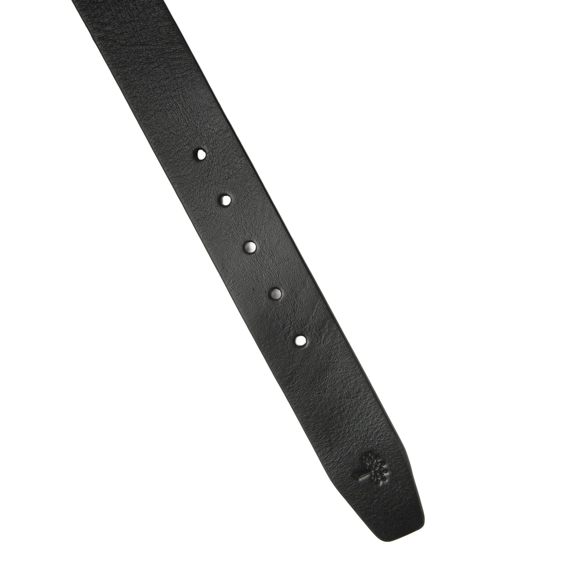 Woodland Black Leather Belt for Men - Thumbnail 3