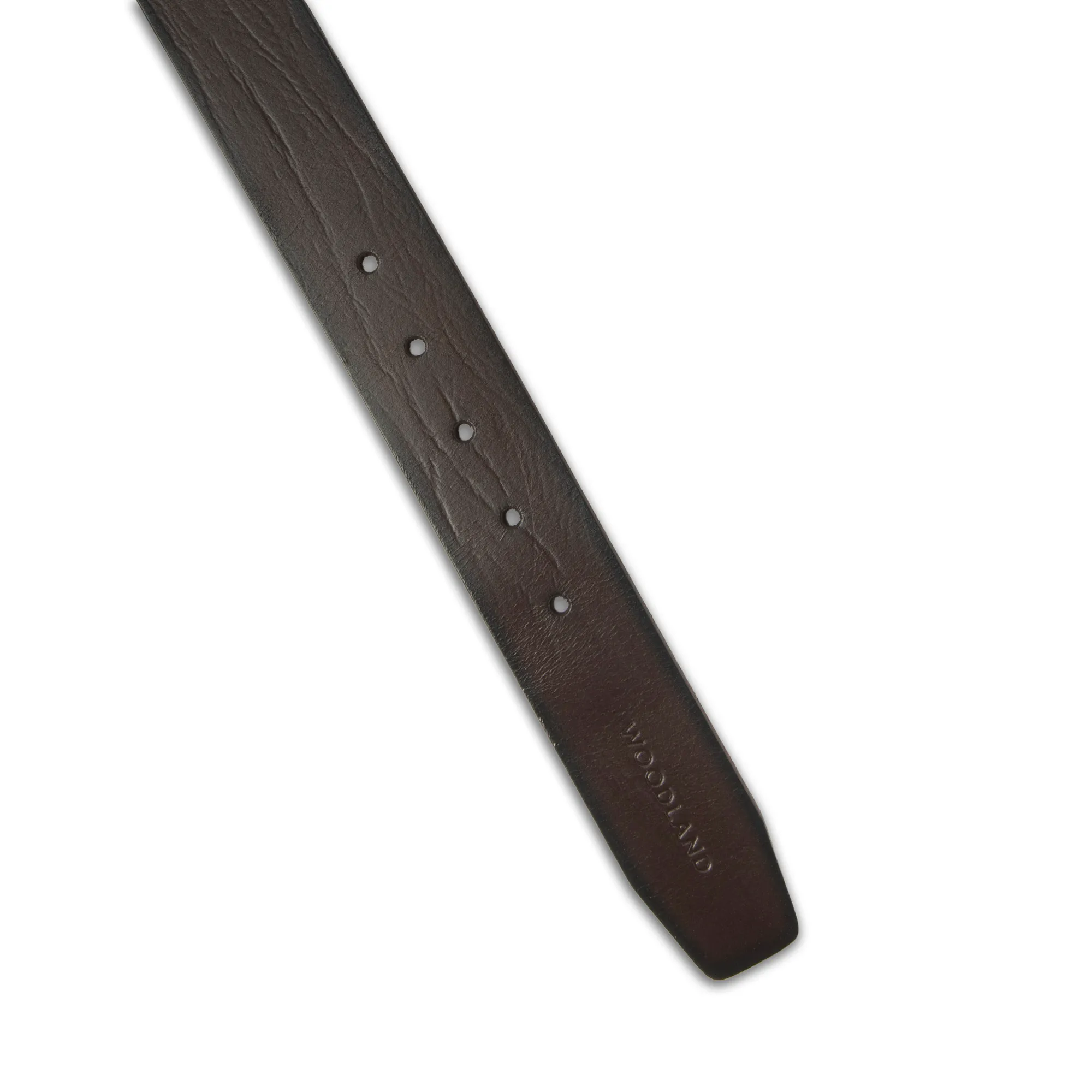 Woodland Brown Leather Belt for Men - Thumbnail 3