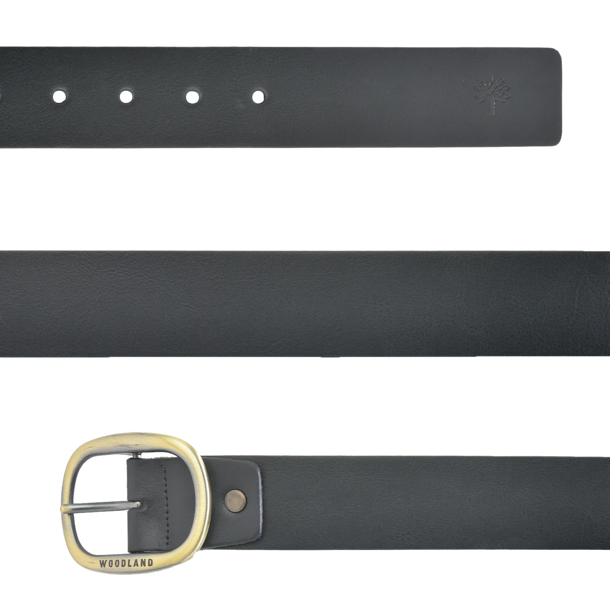 Modern Style Black Leather Belt For Men - Thumbnail 3