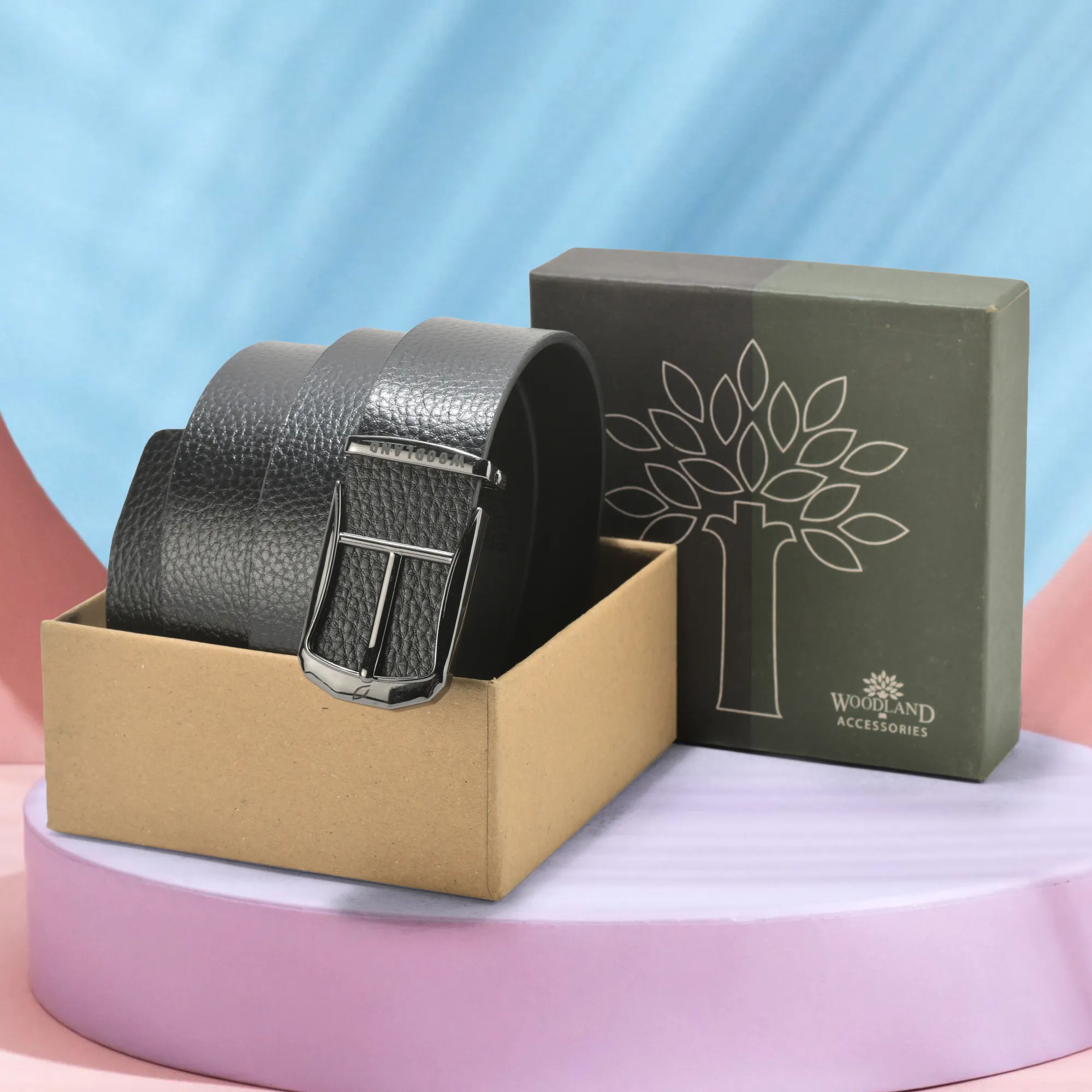 Modern Softy Leather Black Leather Belt - Thumbnail 5