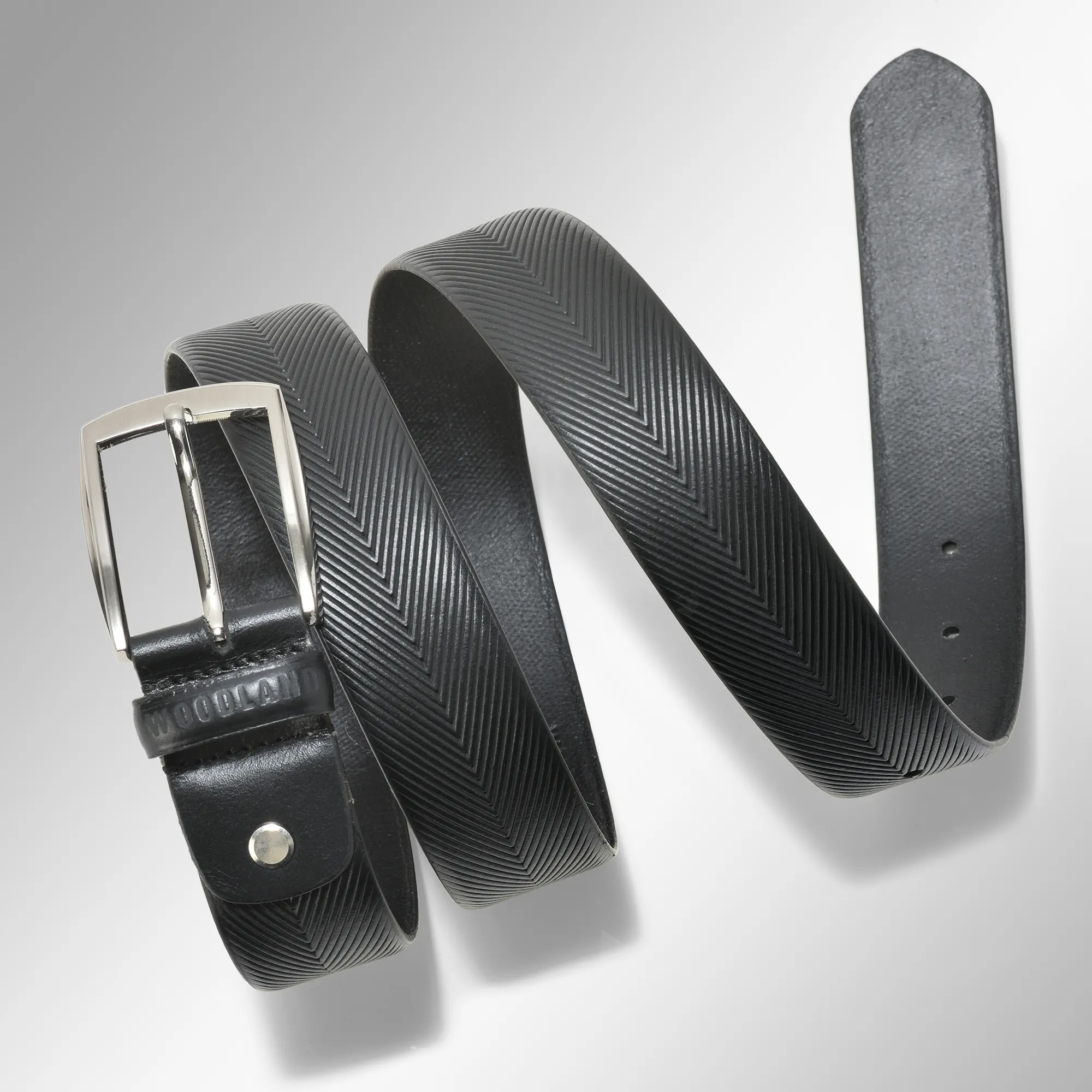 Black Softy Leather Belt For Men - Thumbnail 4
