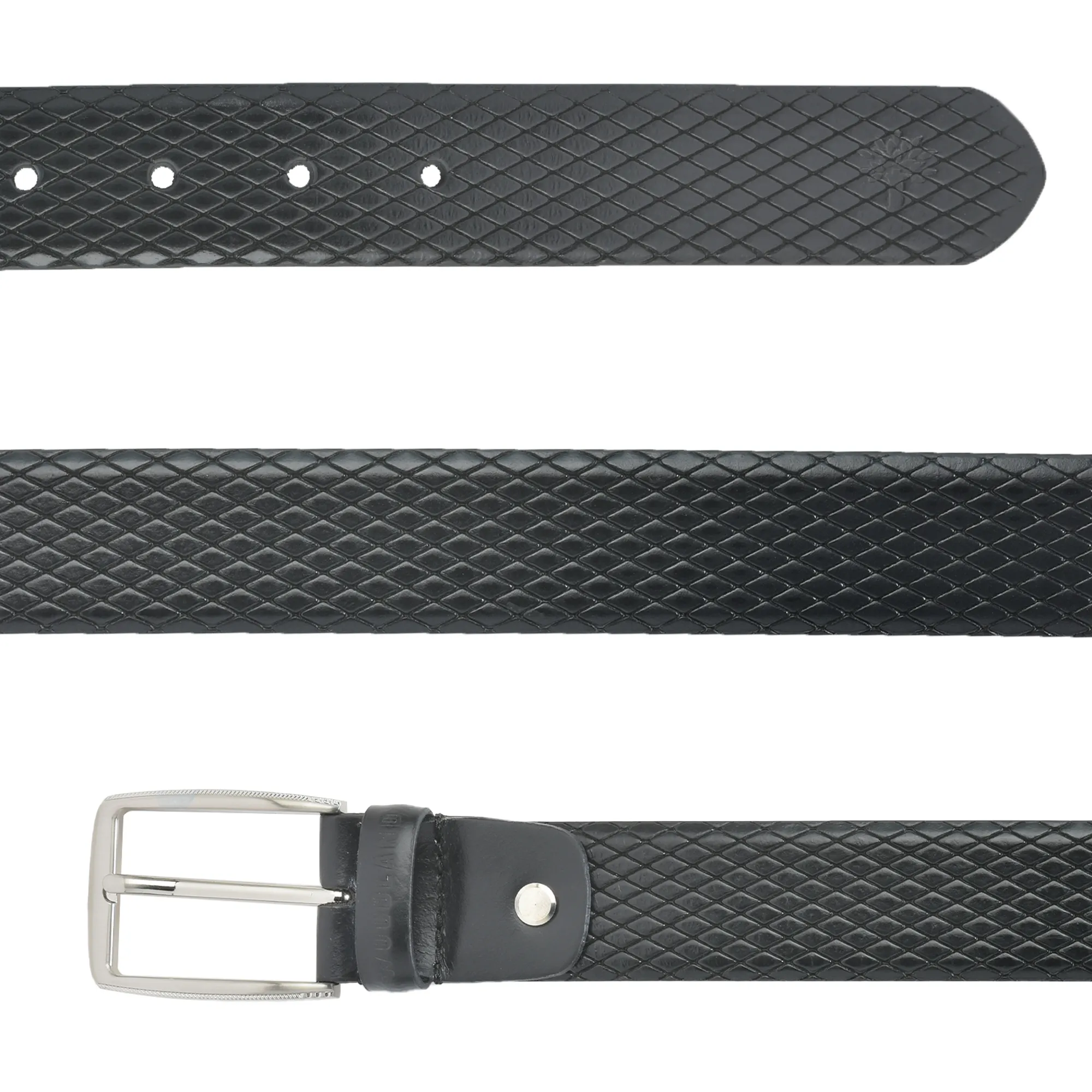 Stylish Black Men Leather Belt  - Thumbnail 3