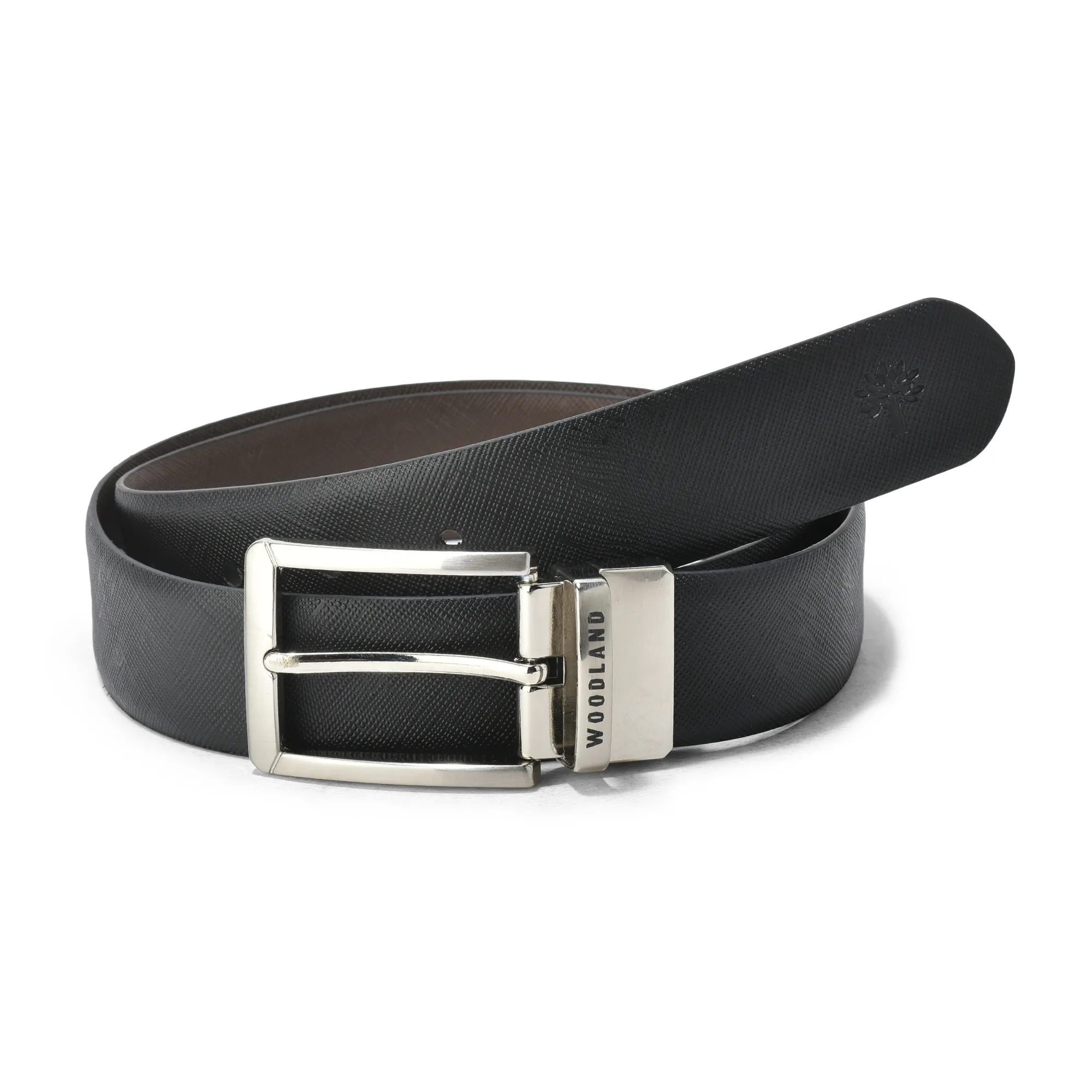 Black/Brown Softy Leather Belt For Men - Thumbnail 2
