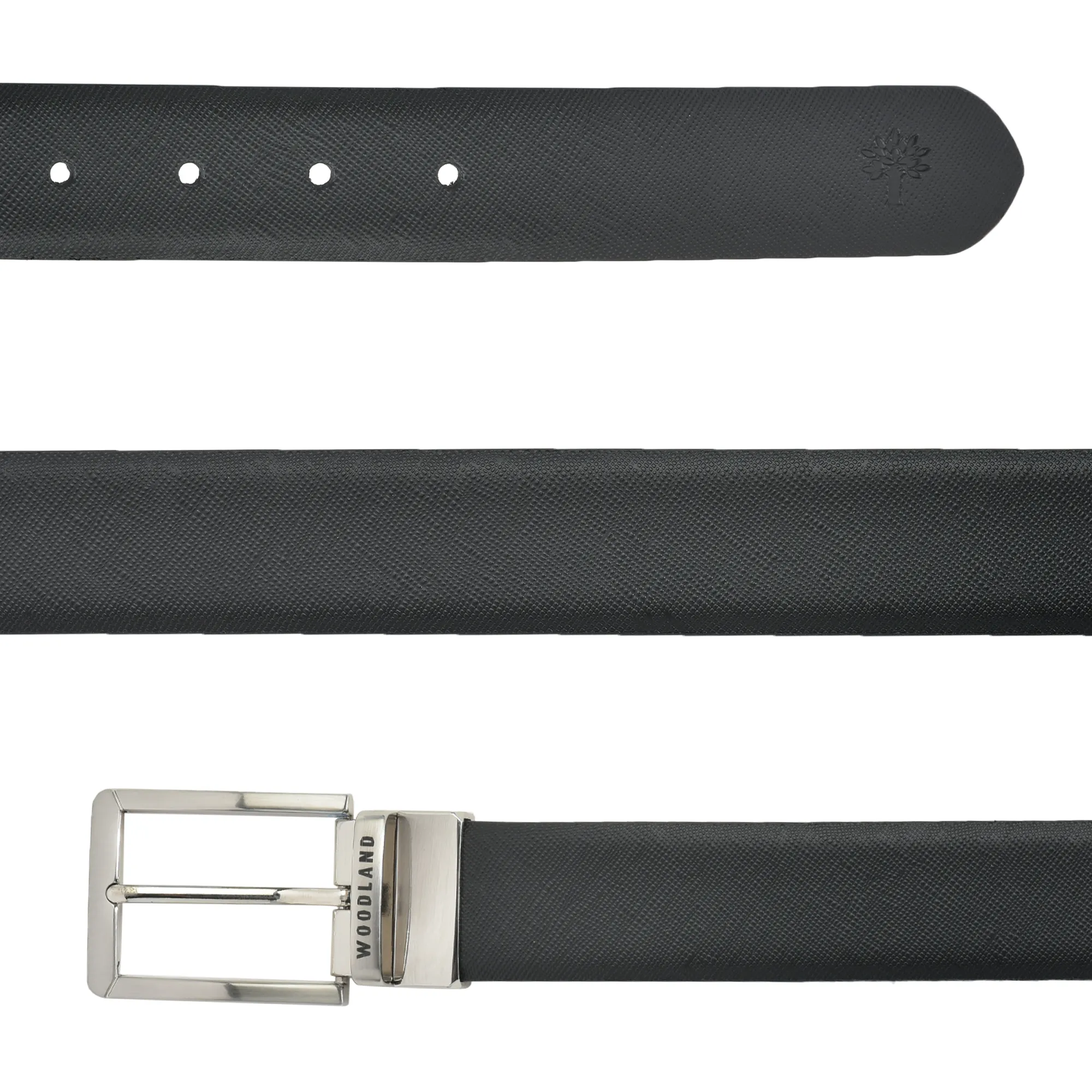 Black/Brown Softy Leather Belt For Men - Thumbnail 4