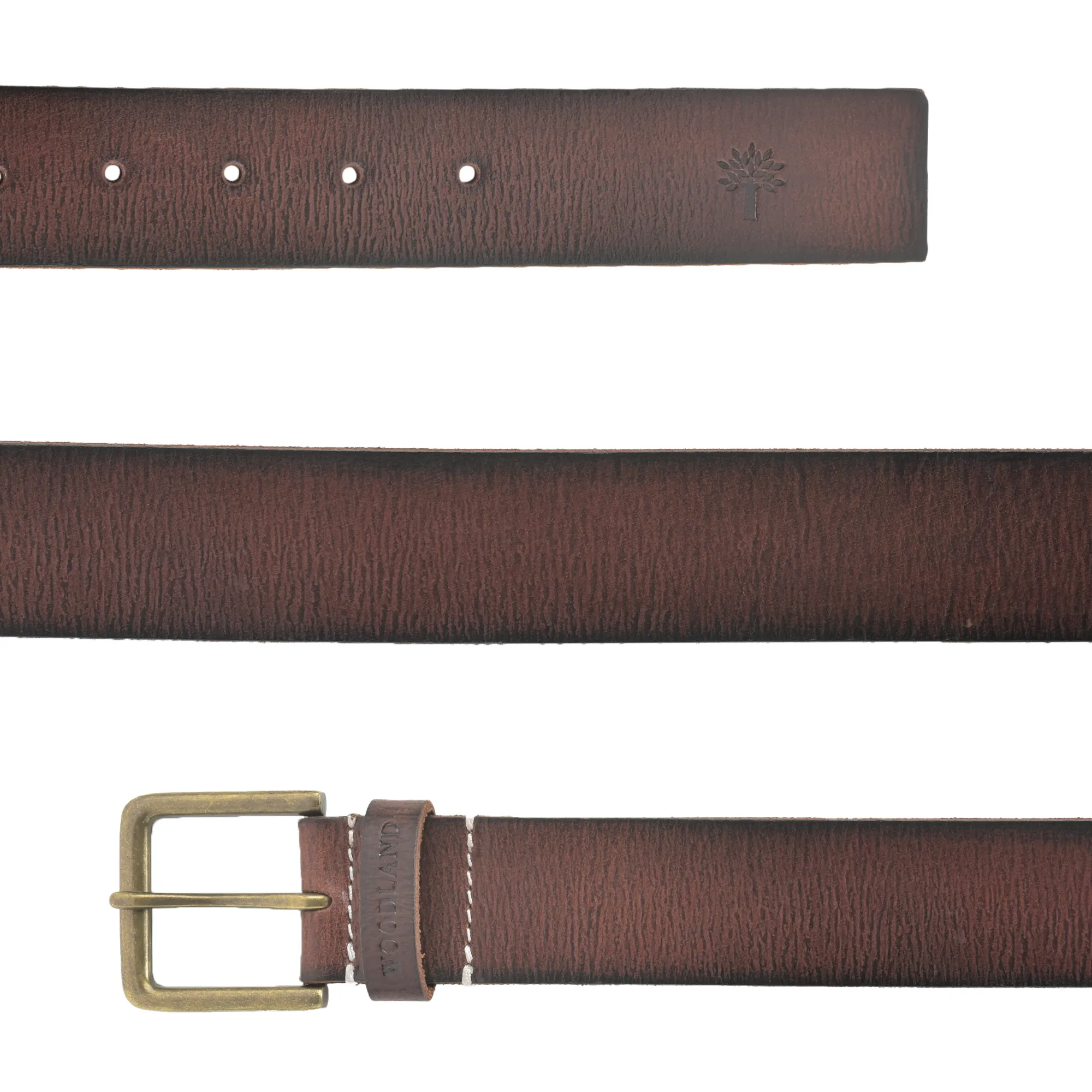 Grainy Finish Brown Softy Leather Belt  - Thumbnail 3