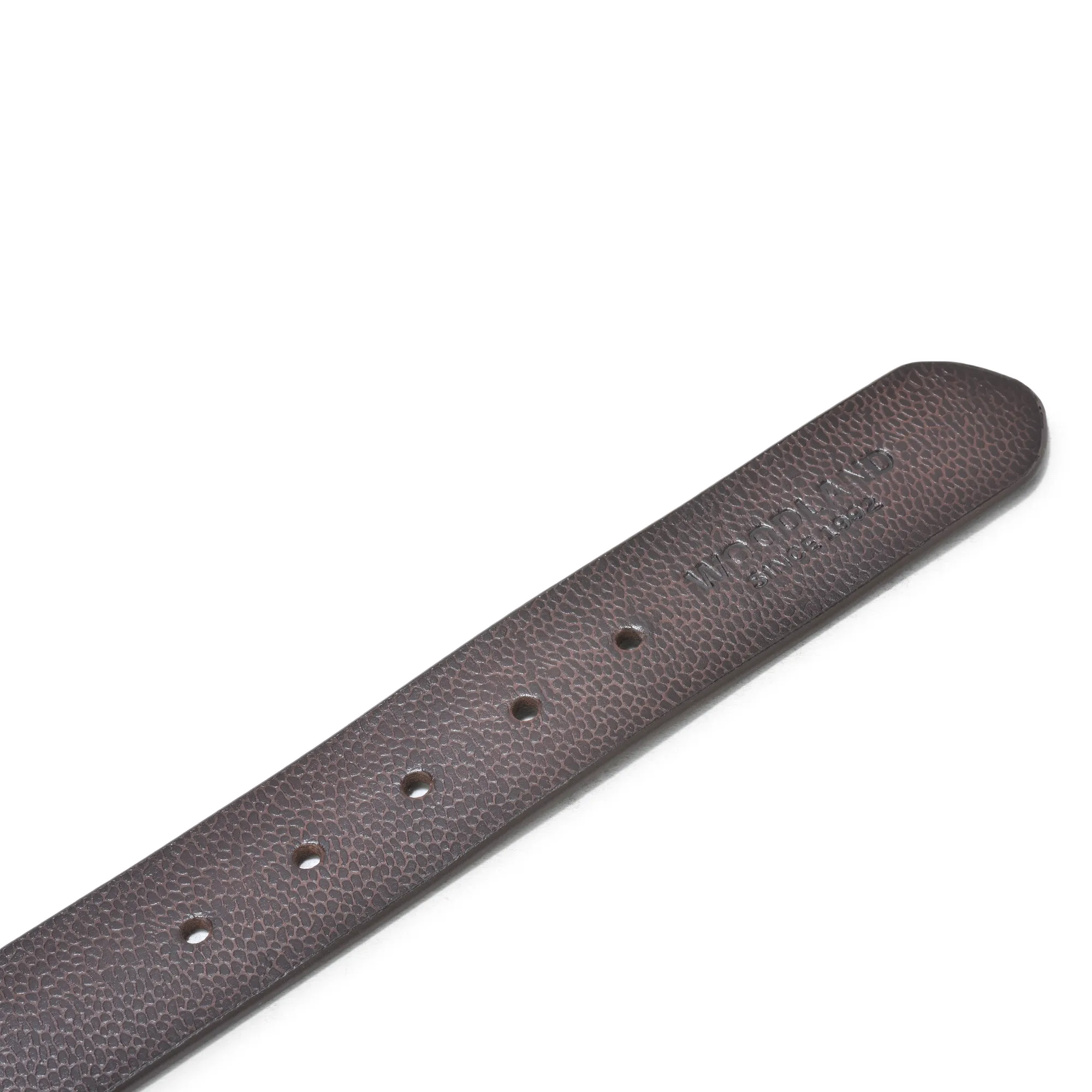 Woodland Brown Dotted Texture Leather Belt - Thumbnail 2