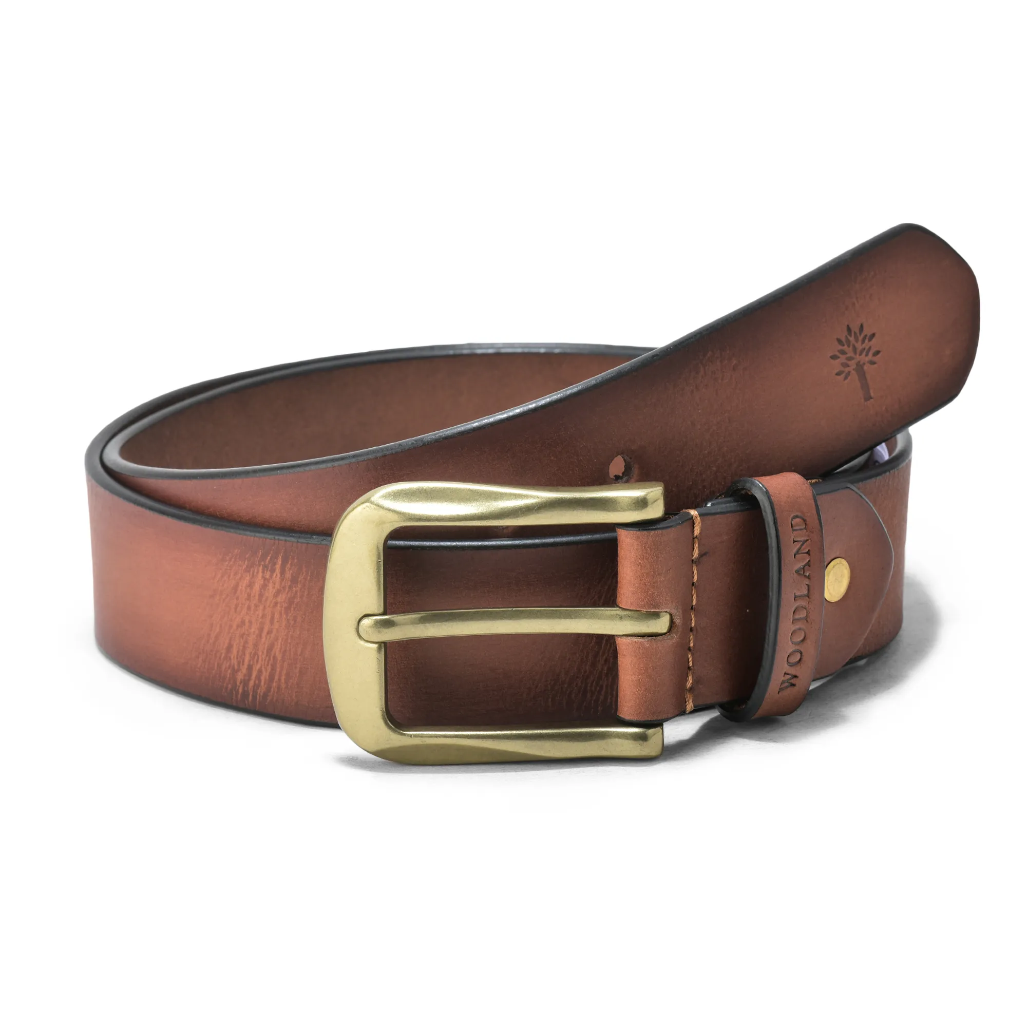 Shaded Finish Tan Men Softy Leather Belt - Image 1