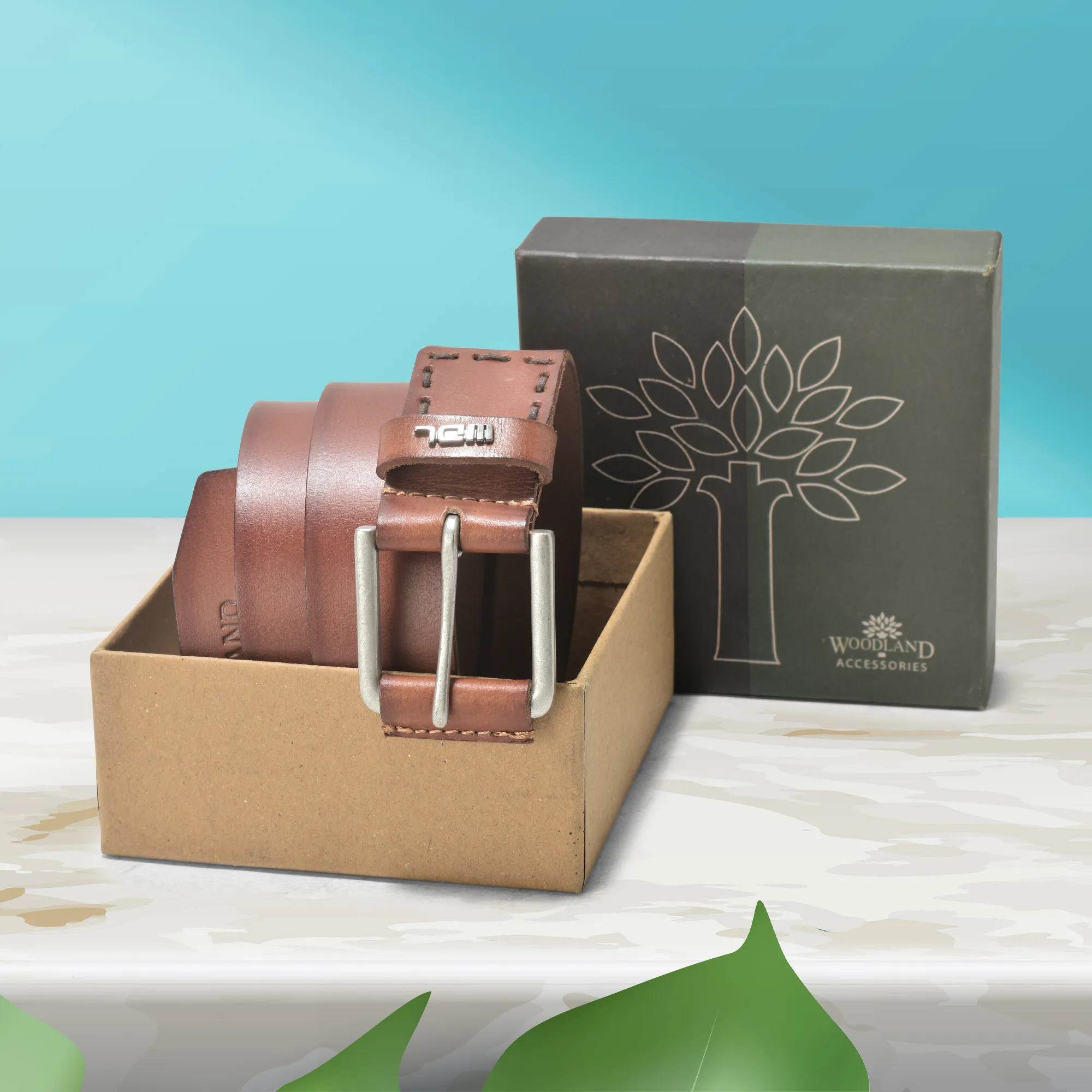 Tan Men Softy Leather Belt - Thumbnail 5