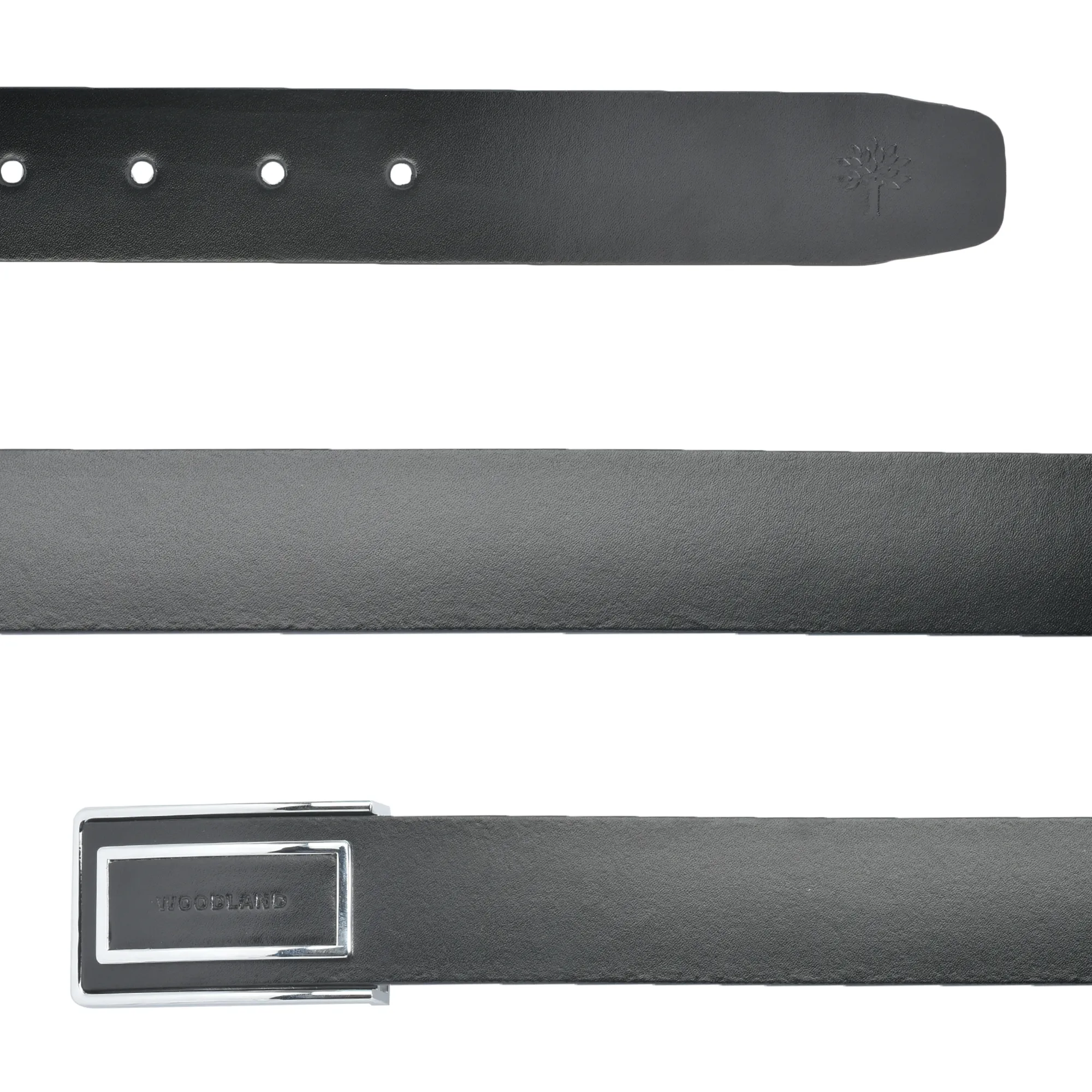 Modern Softy Leather Black Leather Belt - Thumbnail 3