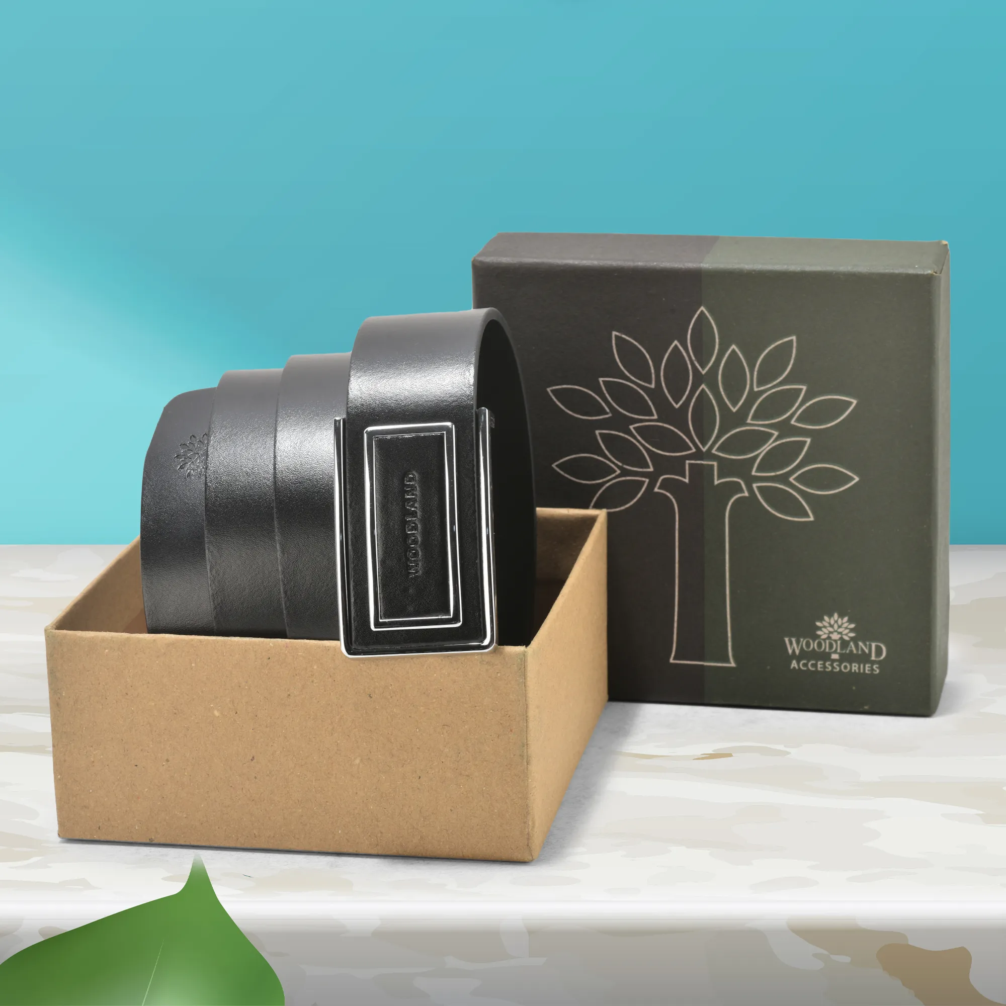 Modern Softy Leather Black Leather Belt - Thumbnail 5