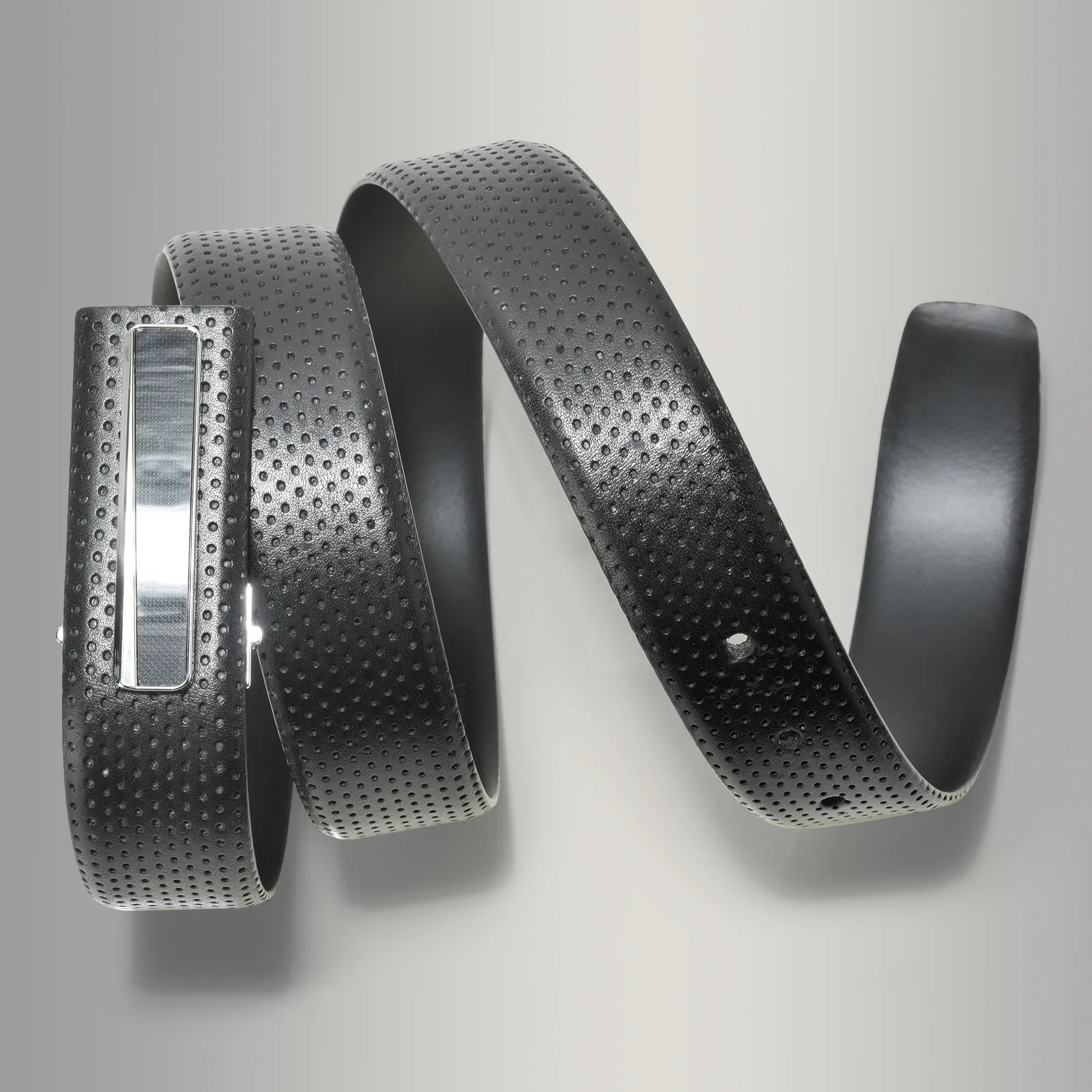 Woodland Black Men Textured Belt - Thumbnail 4