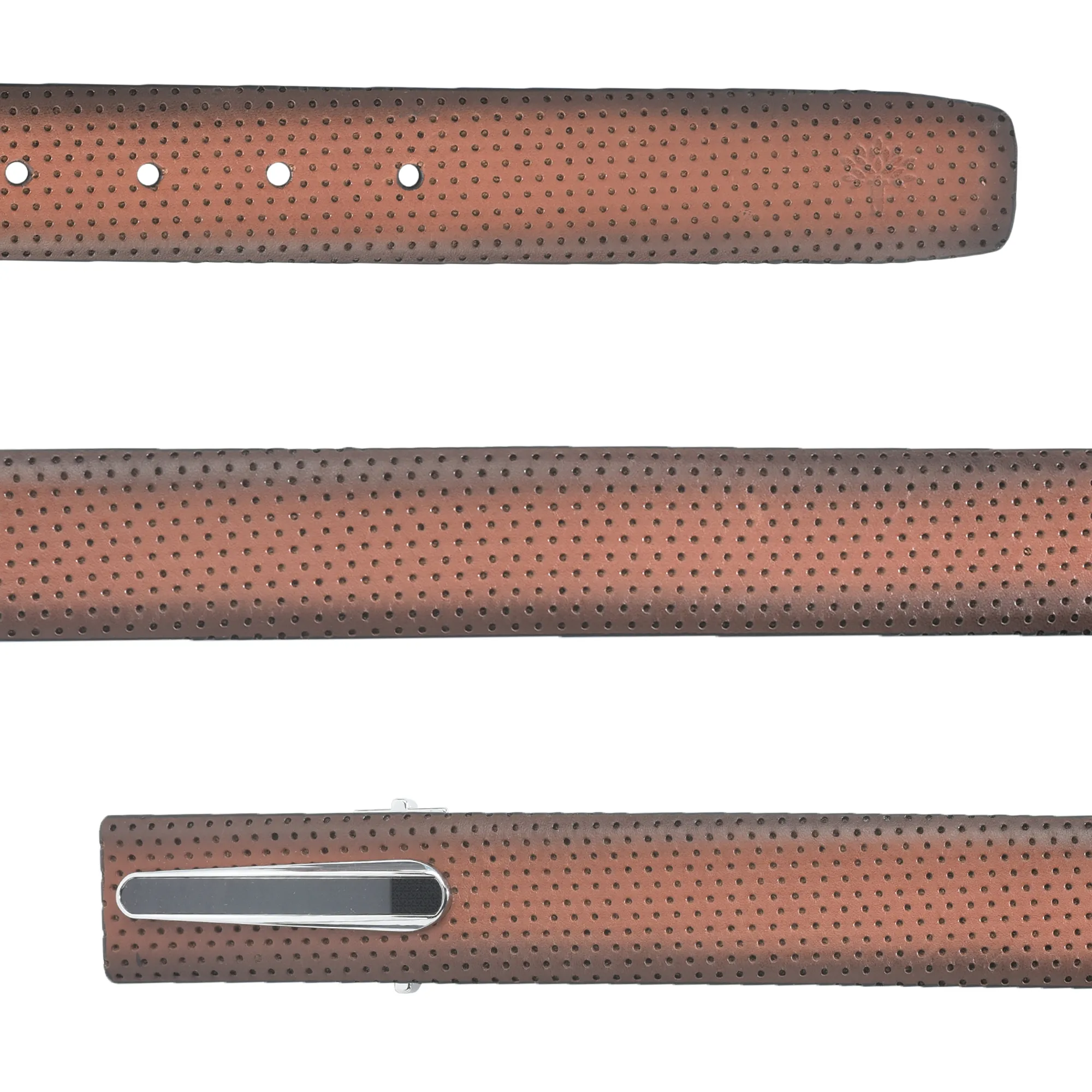 Softy Perforated Leather Belt For Men - Thumbnail 3