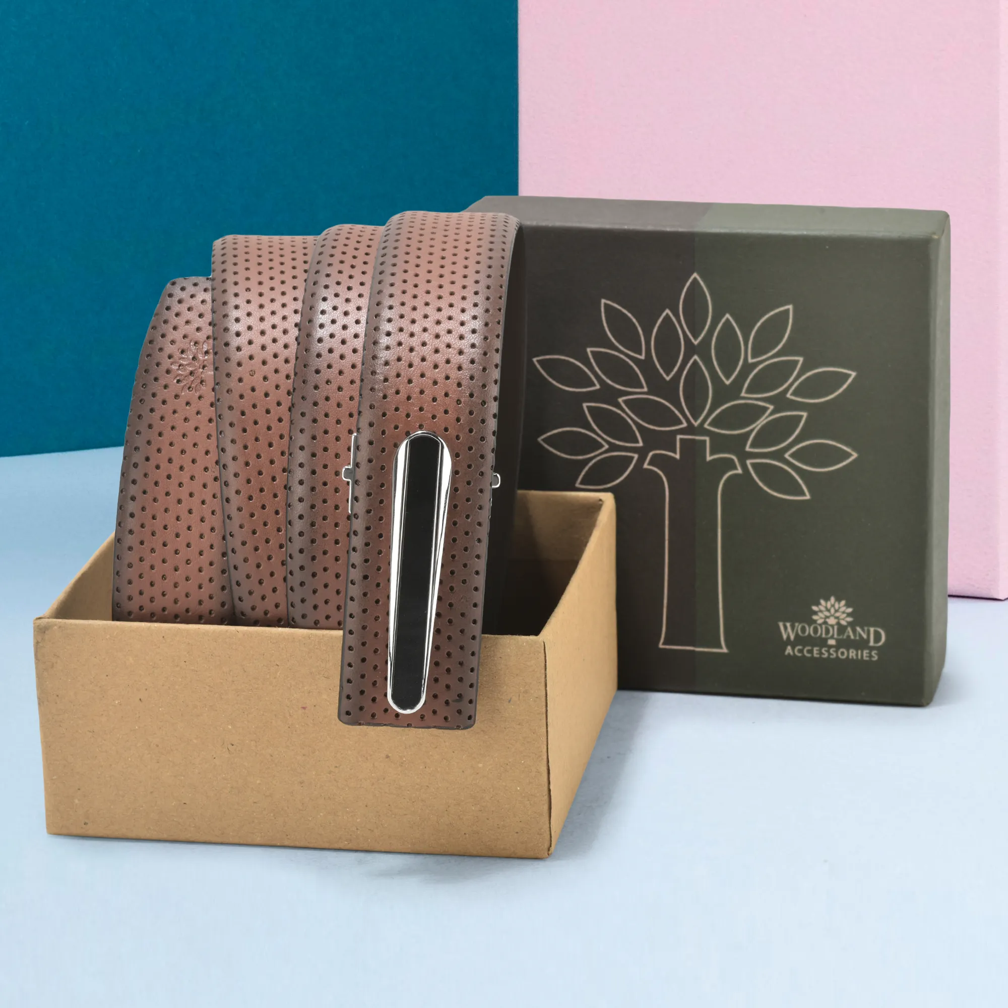 Softy Perforated Leather Belt For Men - Thumbnail 5