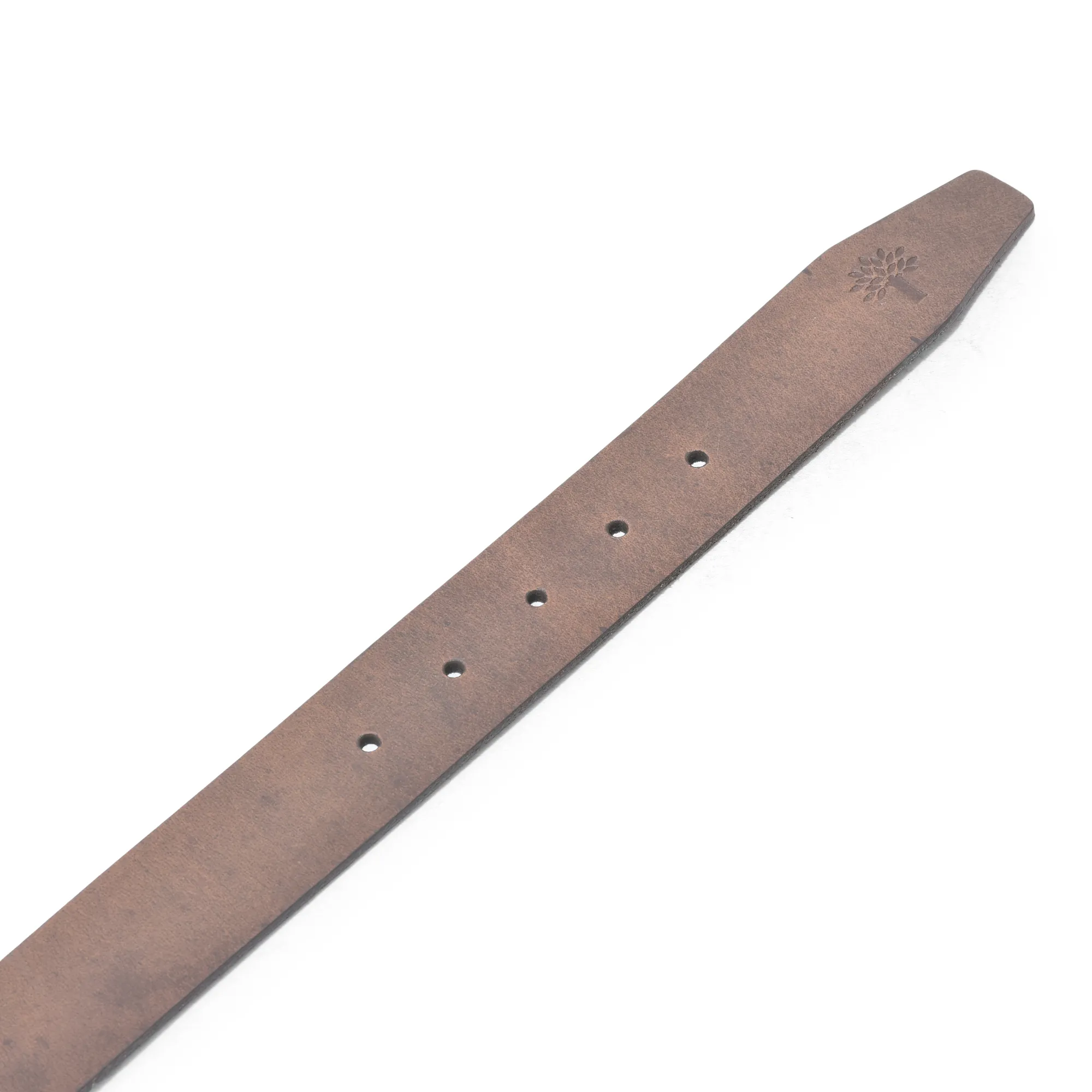Woodland Brown Leather Belt For Men - Thumbnail 2