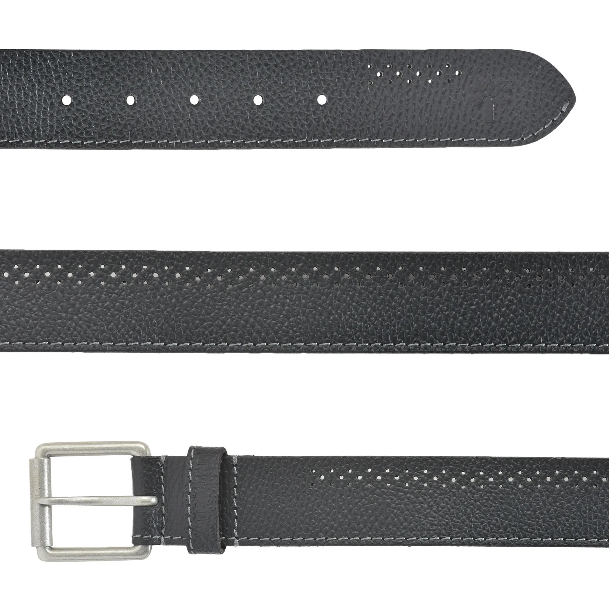 Luxurious Men Black Leather Belt - Thumbnail 3