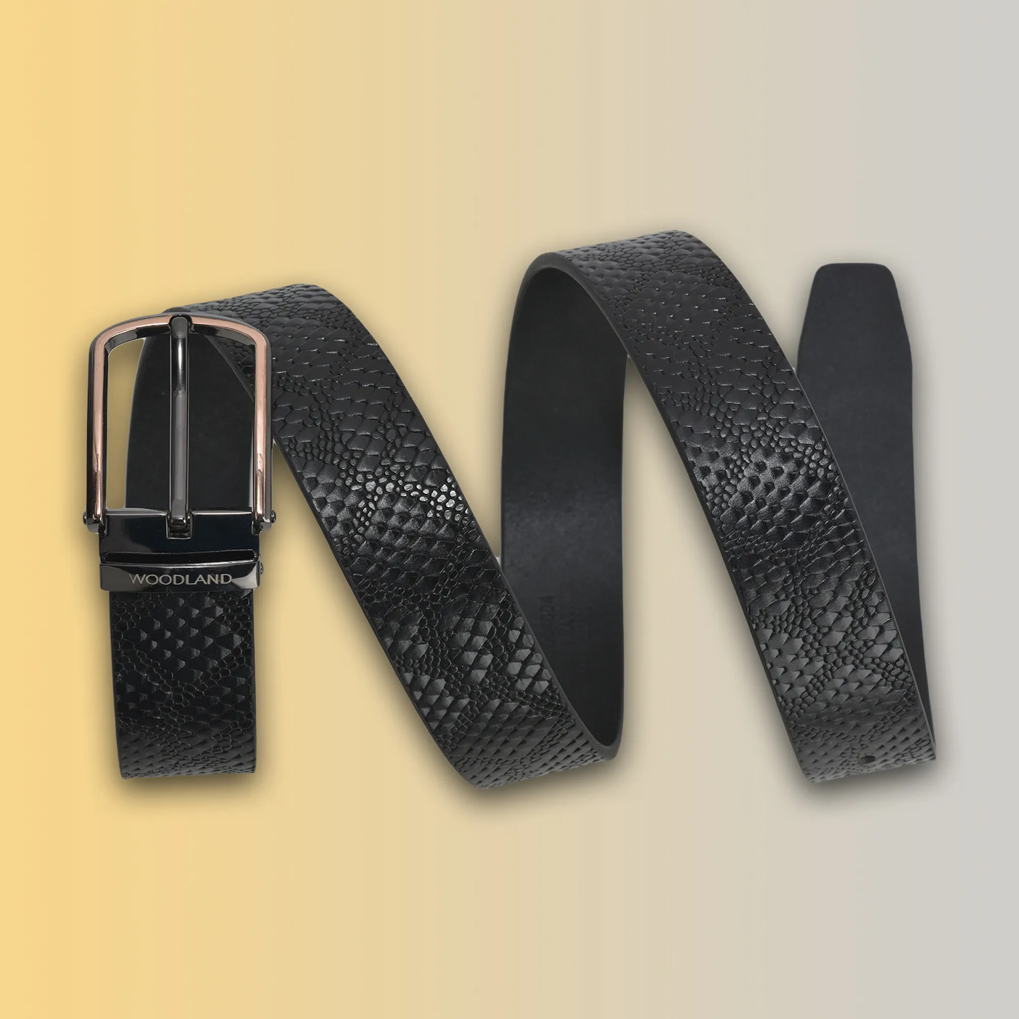 Woodland Men’s Tan Heritage Leather Belt - Thumbnail 5