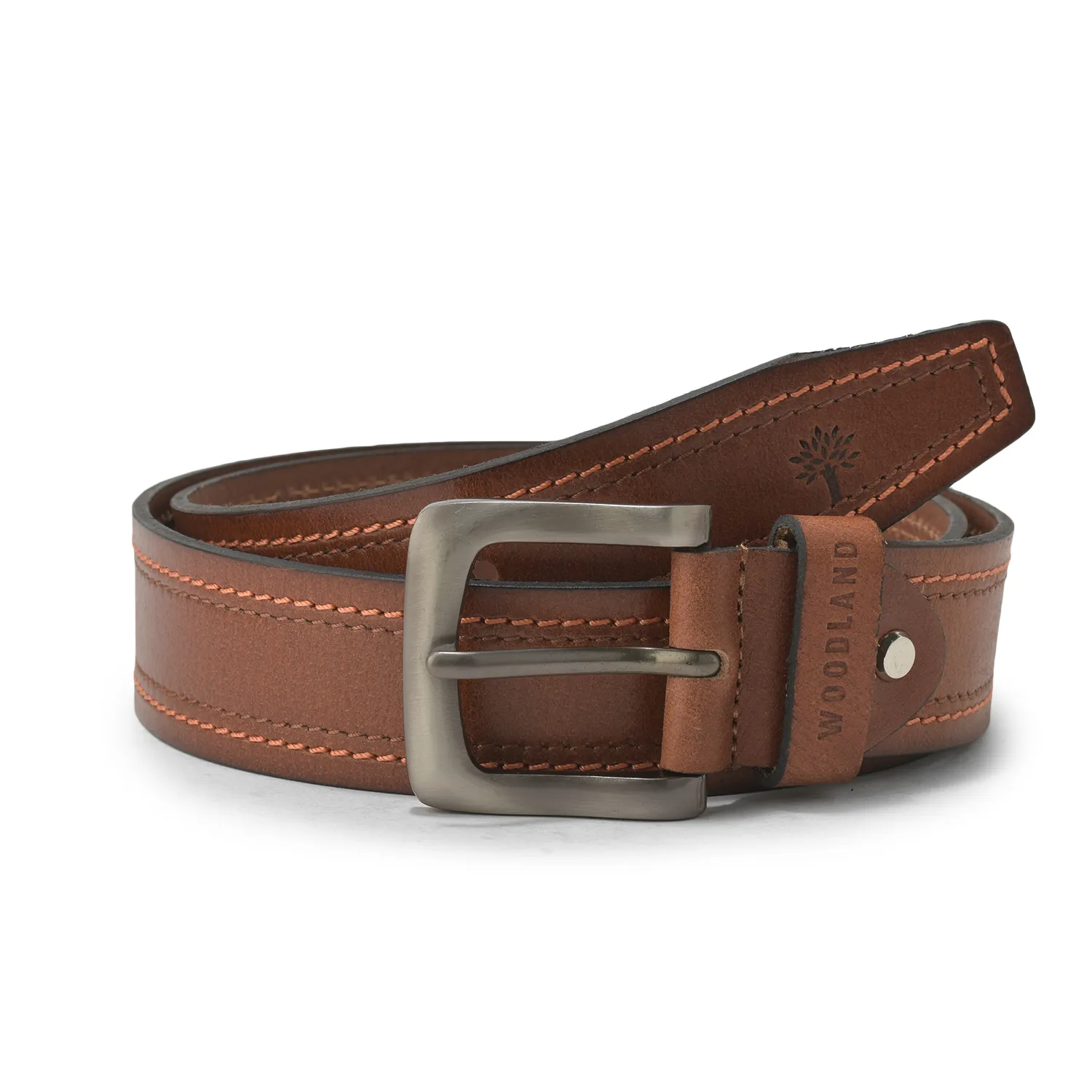Woodland Men’s Tan Everyday Softy Leather Belt - Thumbnail 2