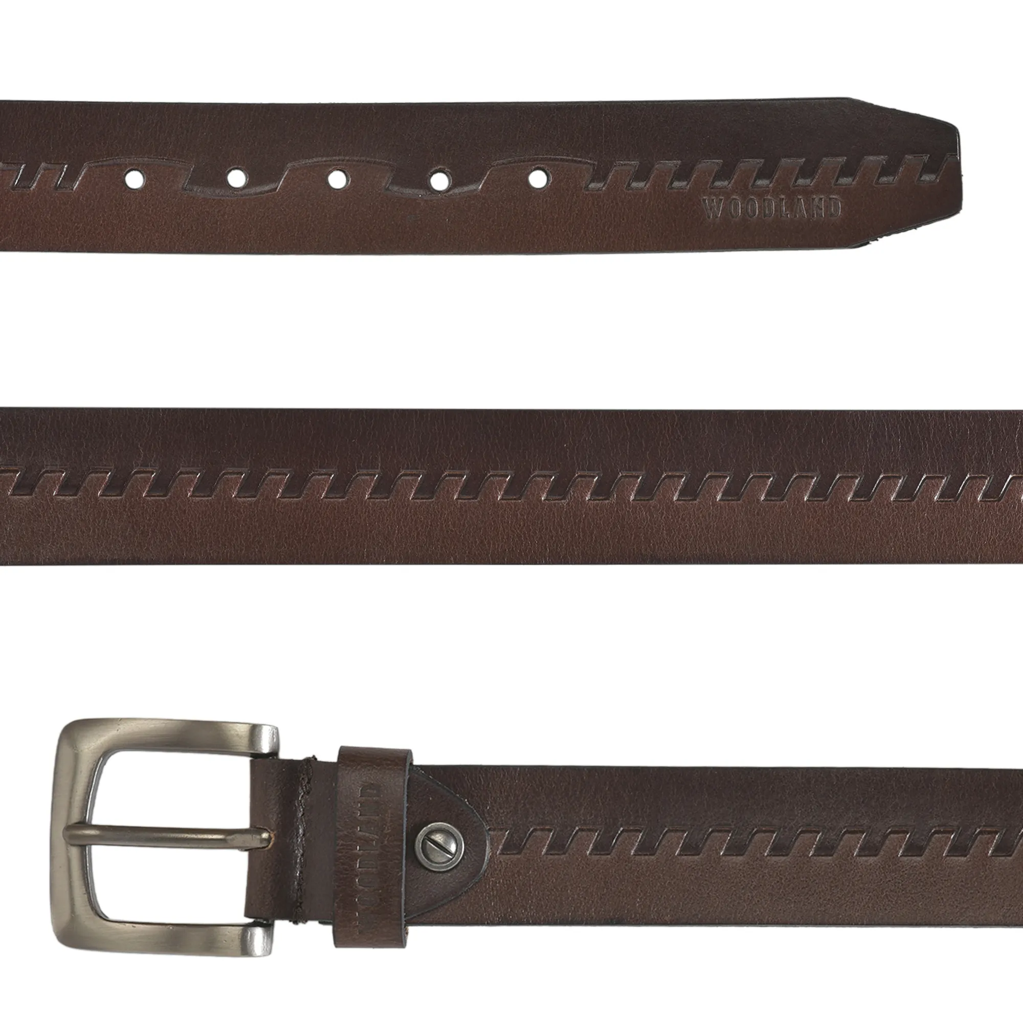 Brown Softy Leather Belt For Men - Thumbnail 5