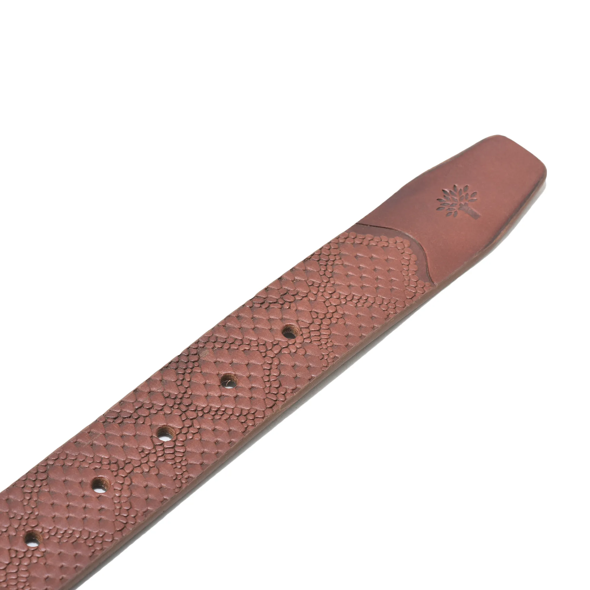 Woodland Men Tan Textured Leather Belt - Thumbnail 5