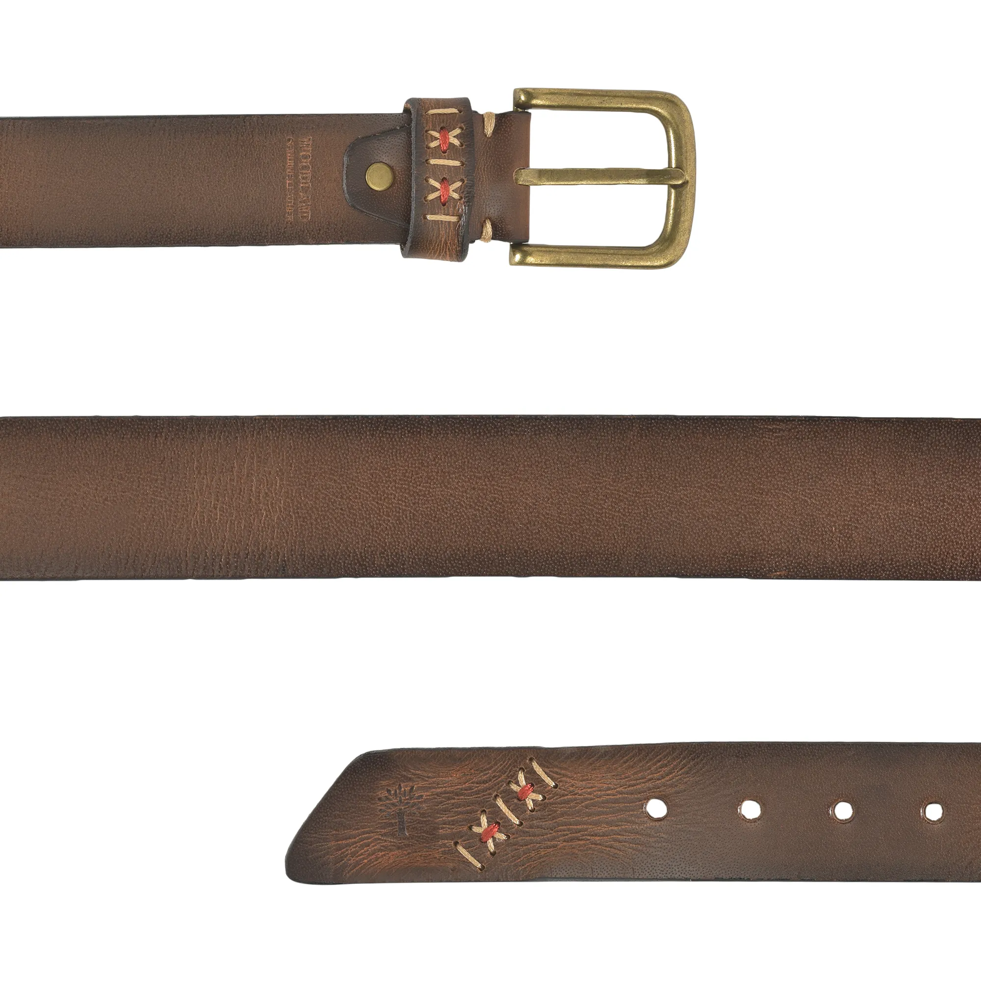 Brown Softy Leather Belt For Men - Thumbnail 5