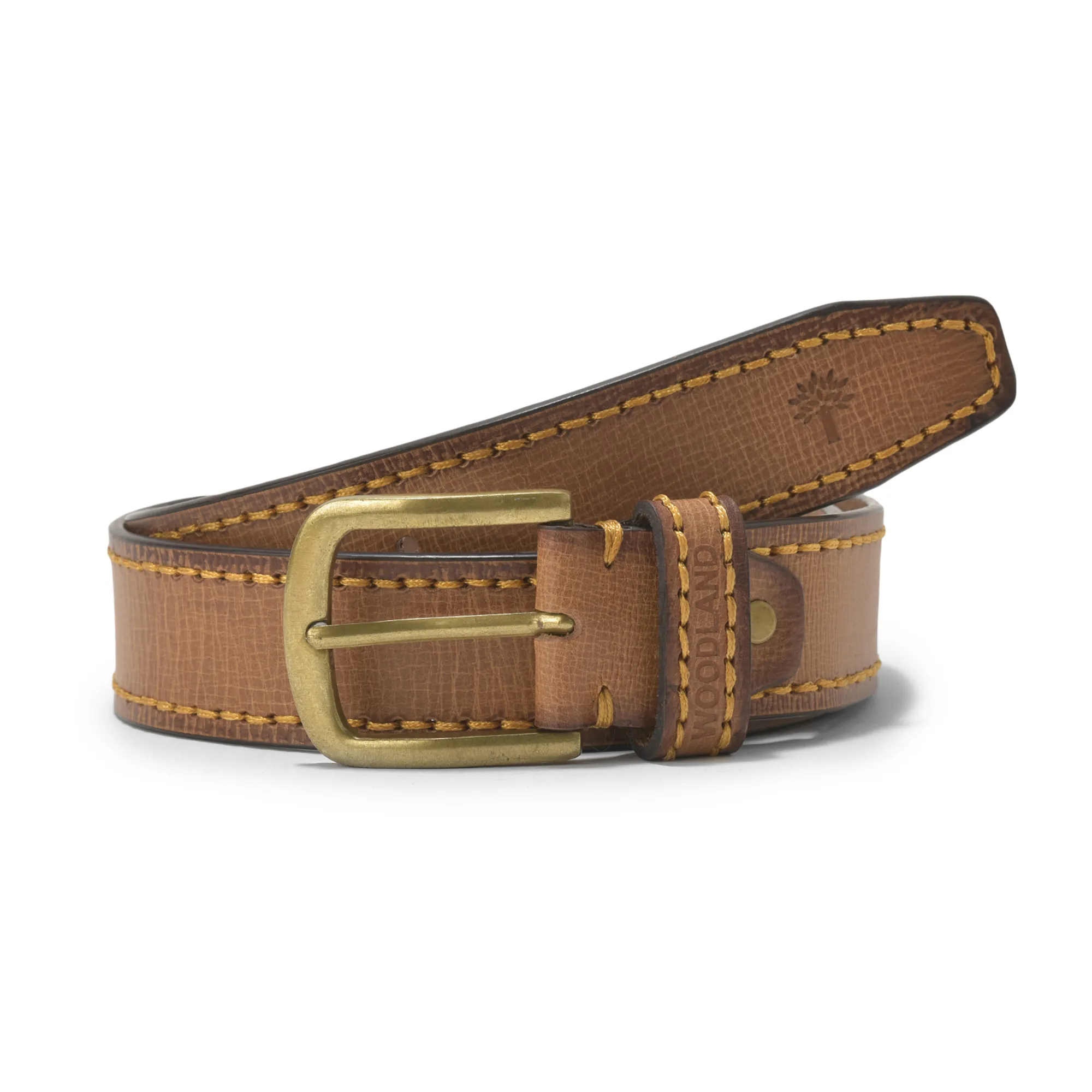 Tan Softy Leather Belt For Men - Thumbnail 2