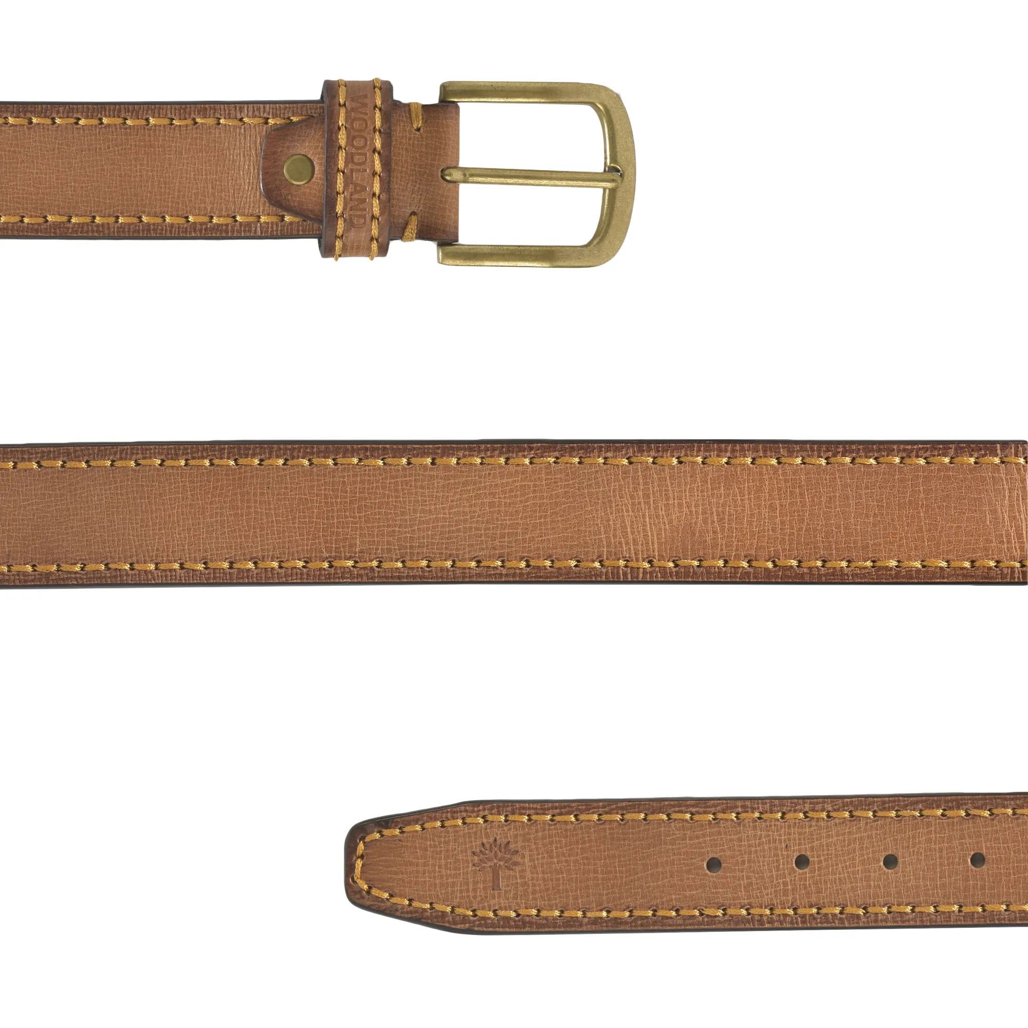 Tan Softy Leather Belt For Men - Thumbnail 4