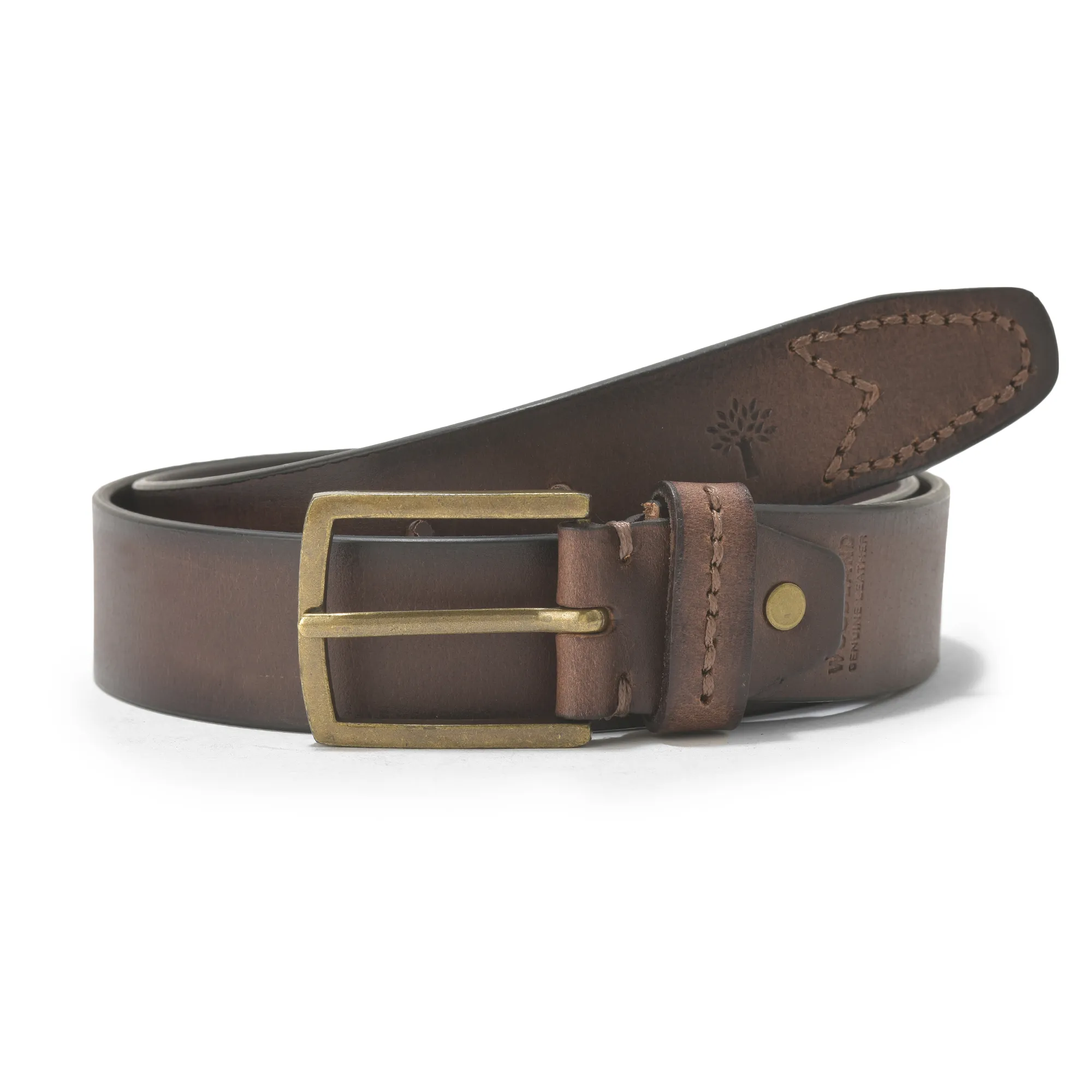 Brown Softy Leather Belt For Men - Thumbnail 2