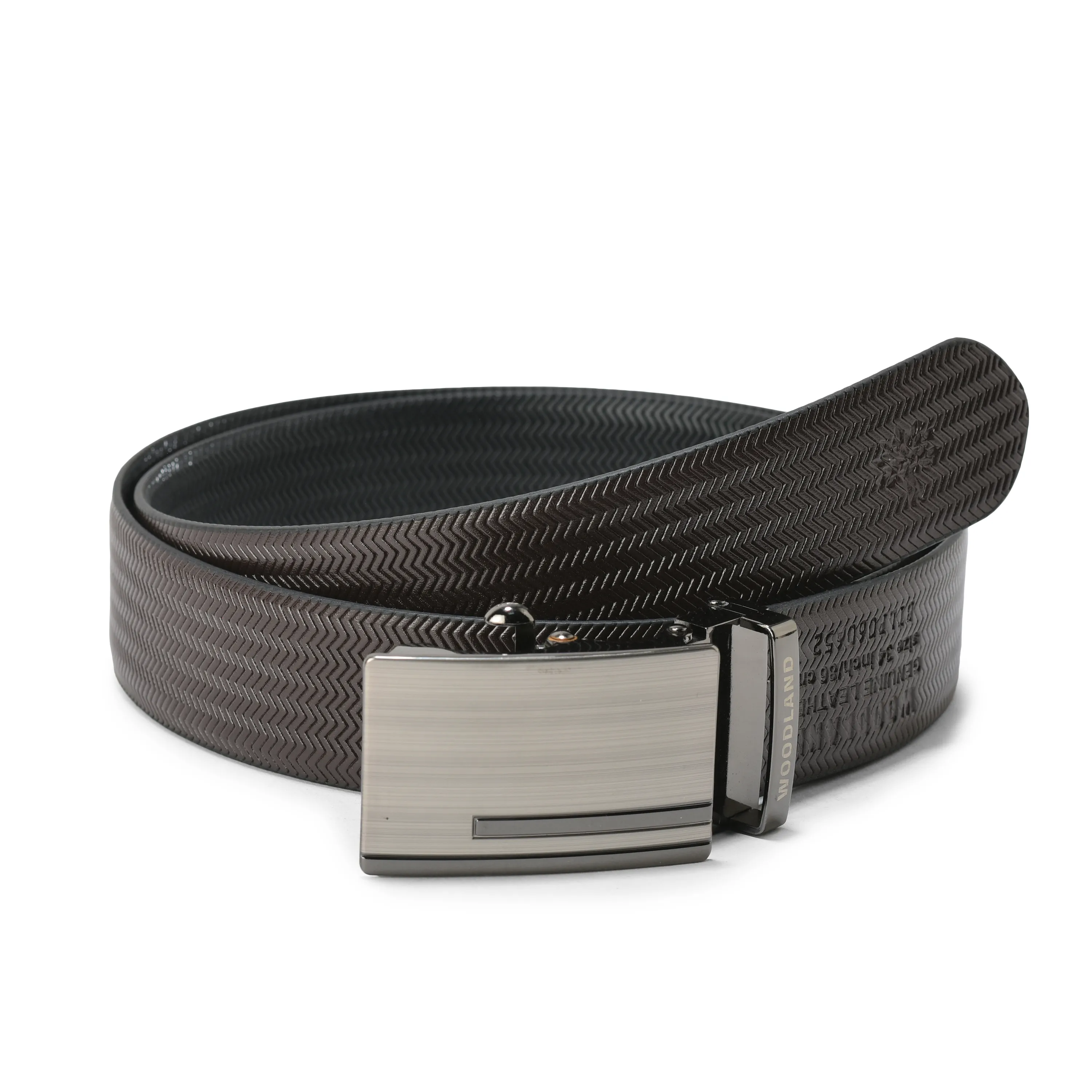 Woods Men  Black/Brown Leather Belt  - Thumbnail 8