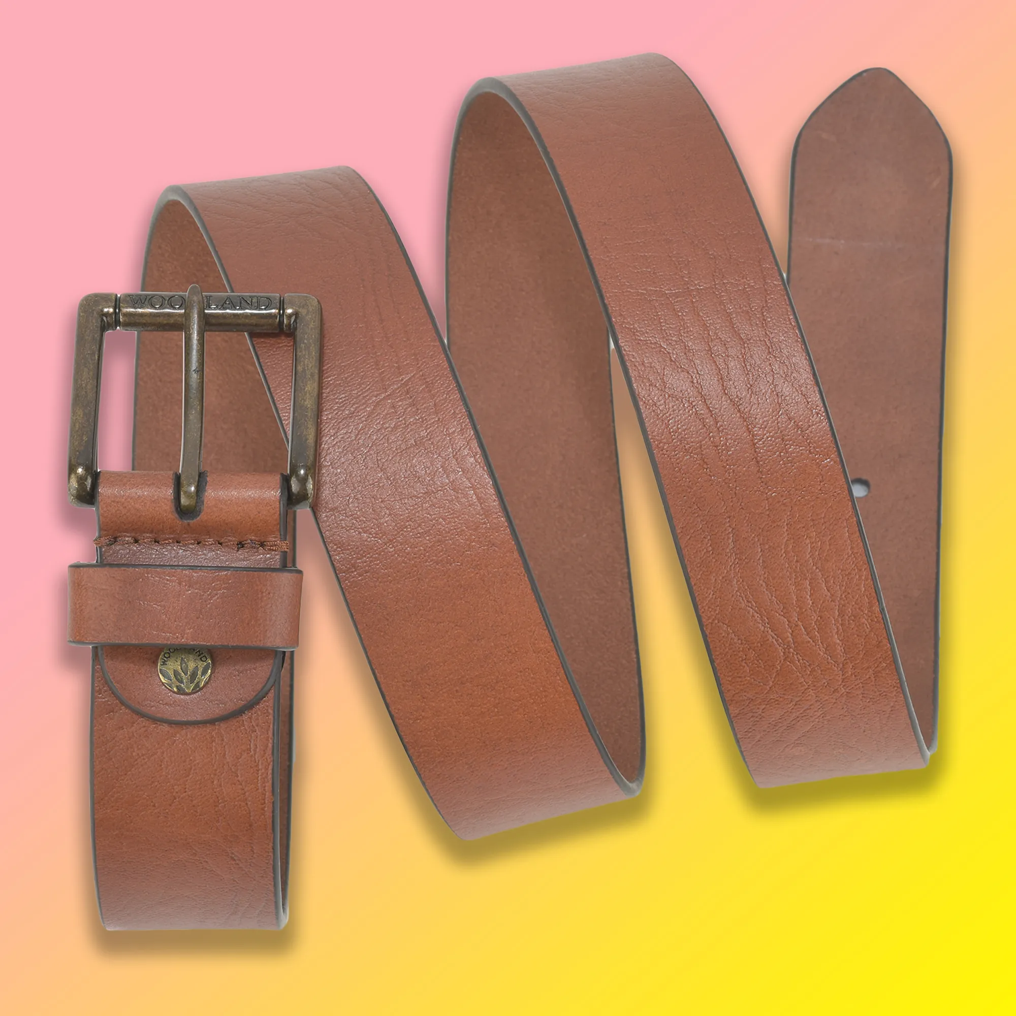 Woodland Men’s Brown Nexus Leather Belt

 - Thumbnail 3