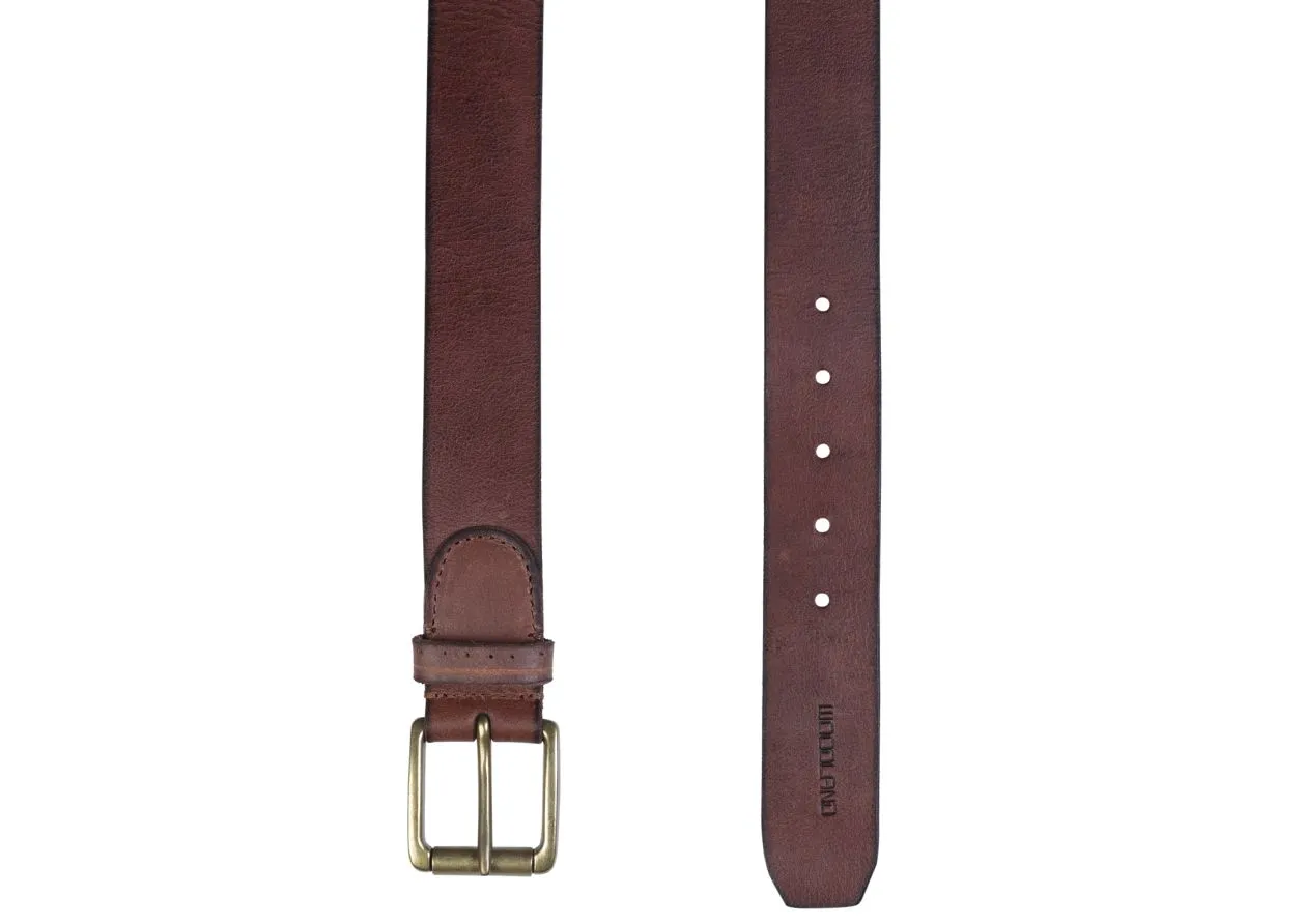 Tan Leather belt for men - Thumbnail 3