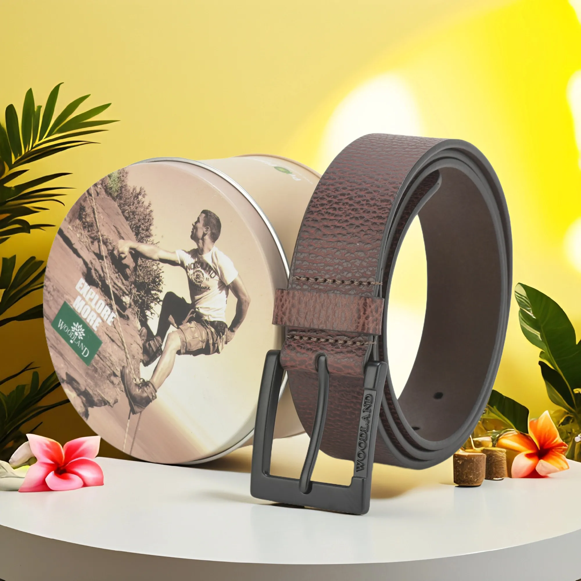 Woodland Men’s Brown Ember Leather Belt

 - Thumbnail 2