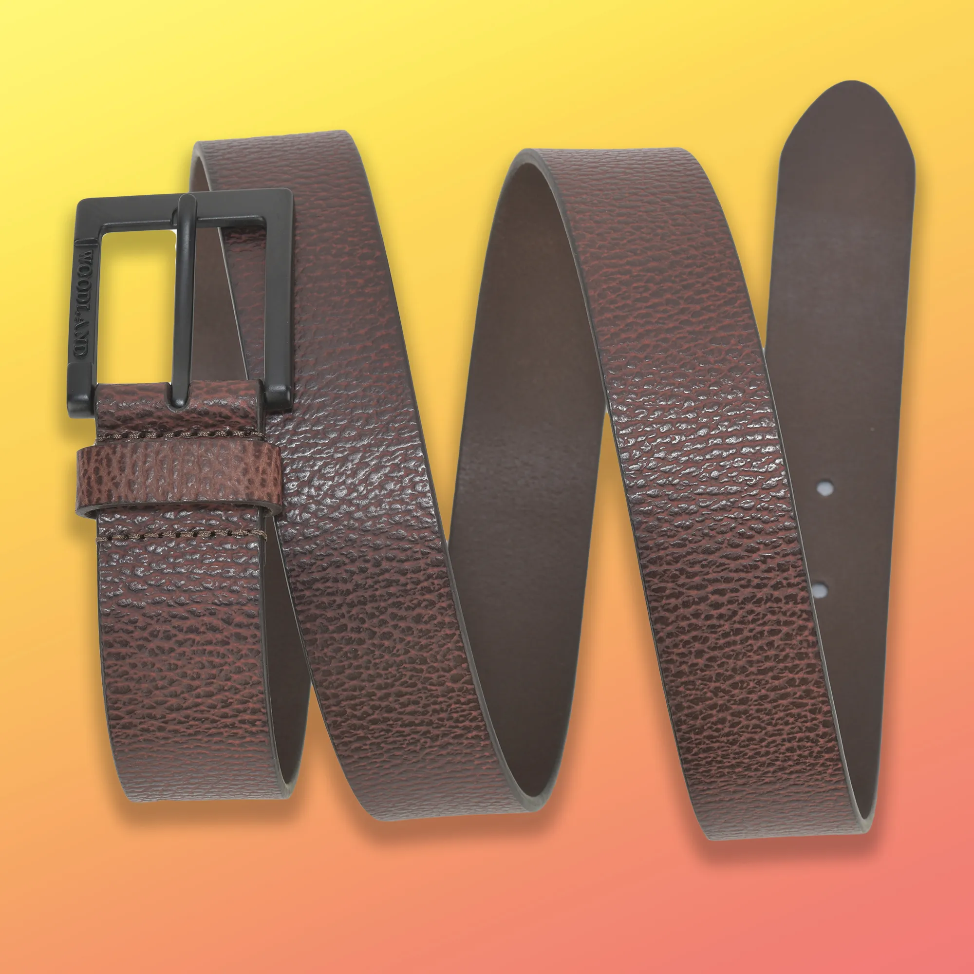 Woodland Men’s Brown Ember Leather Belt

 - Thumbnail 3