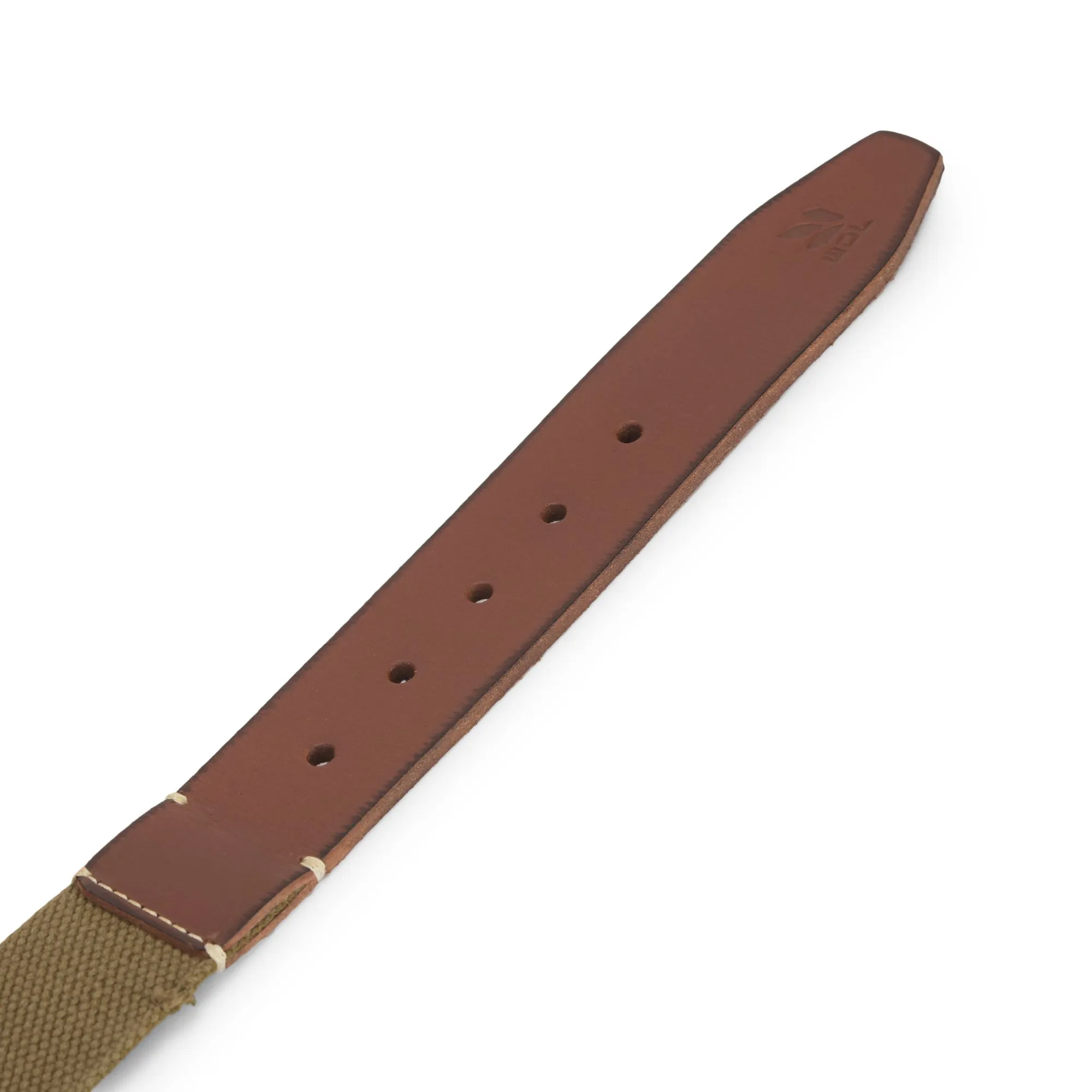 Khaki Cotton belt for men - Thumbnail 3