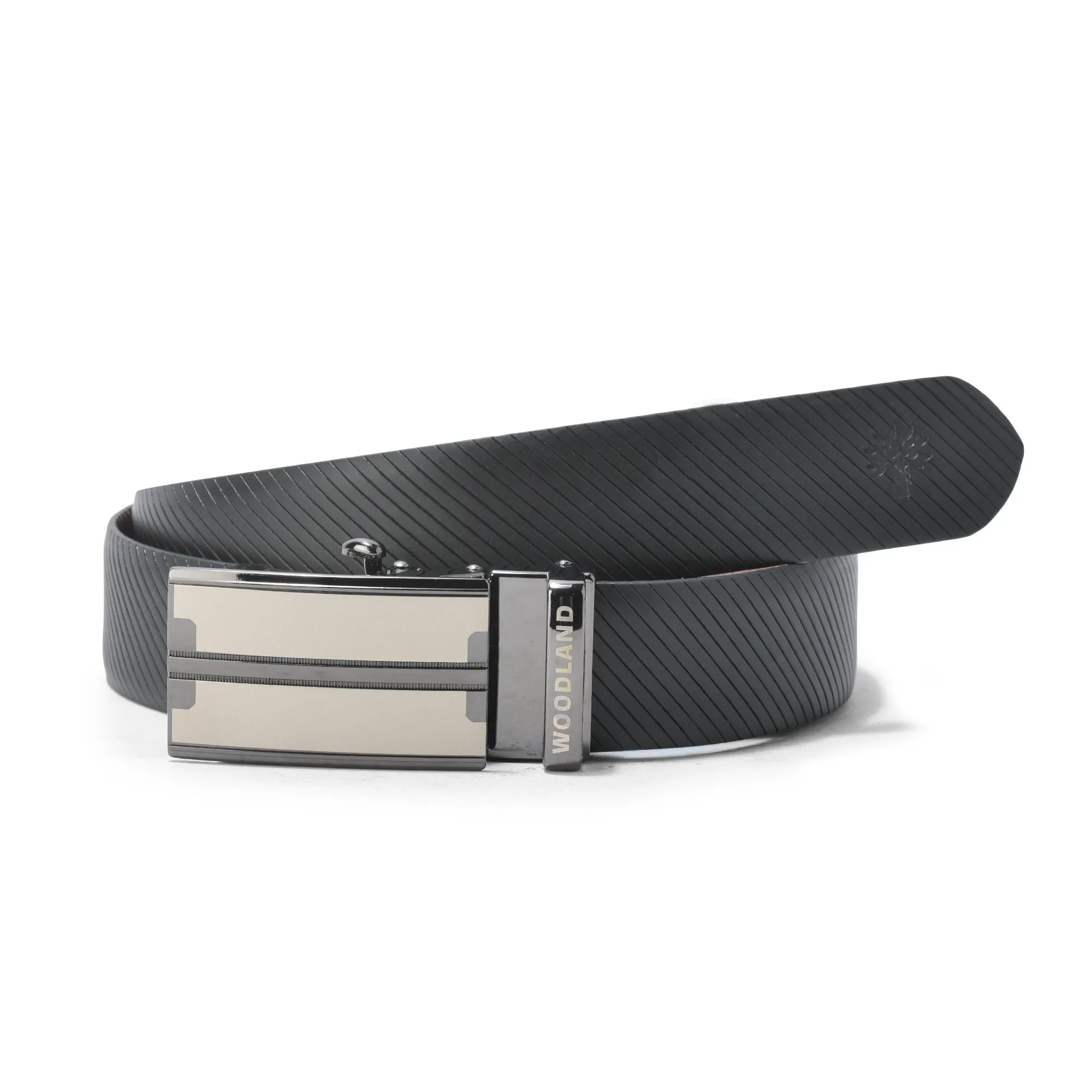 Black/Tan Reversible Leather Belt For Men - Thumbnail 2